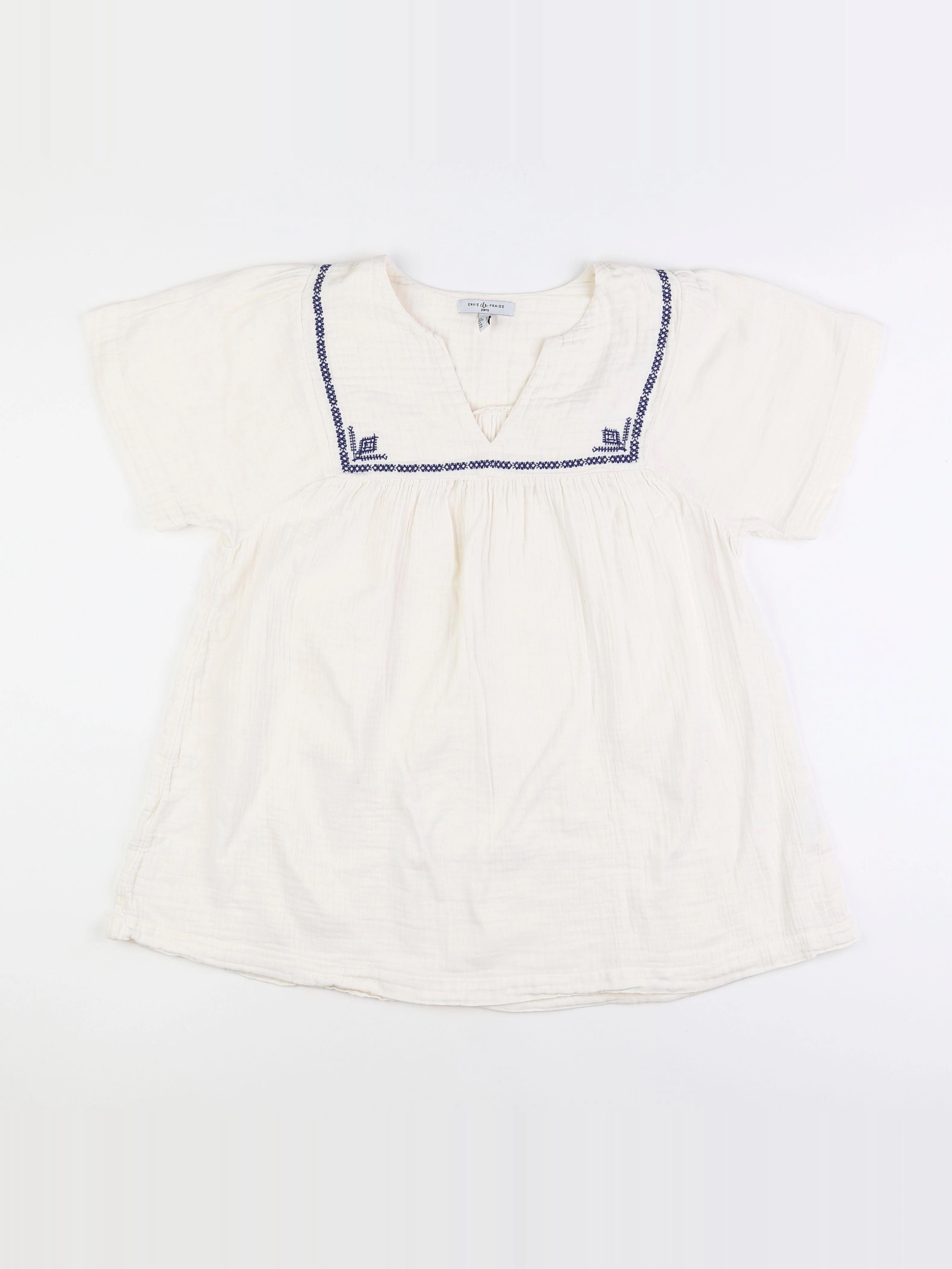 Envie de fraise - blouse grossesse blanc, bleu - 34