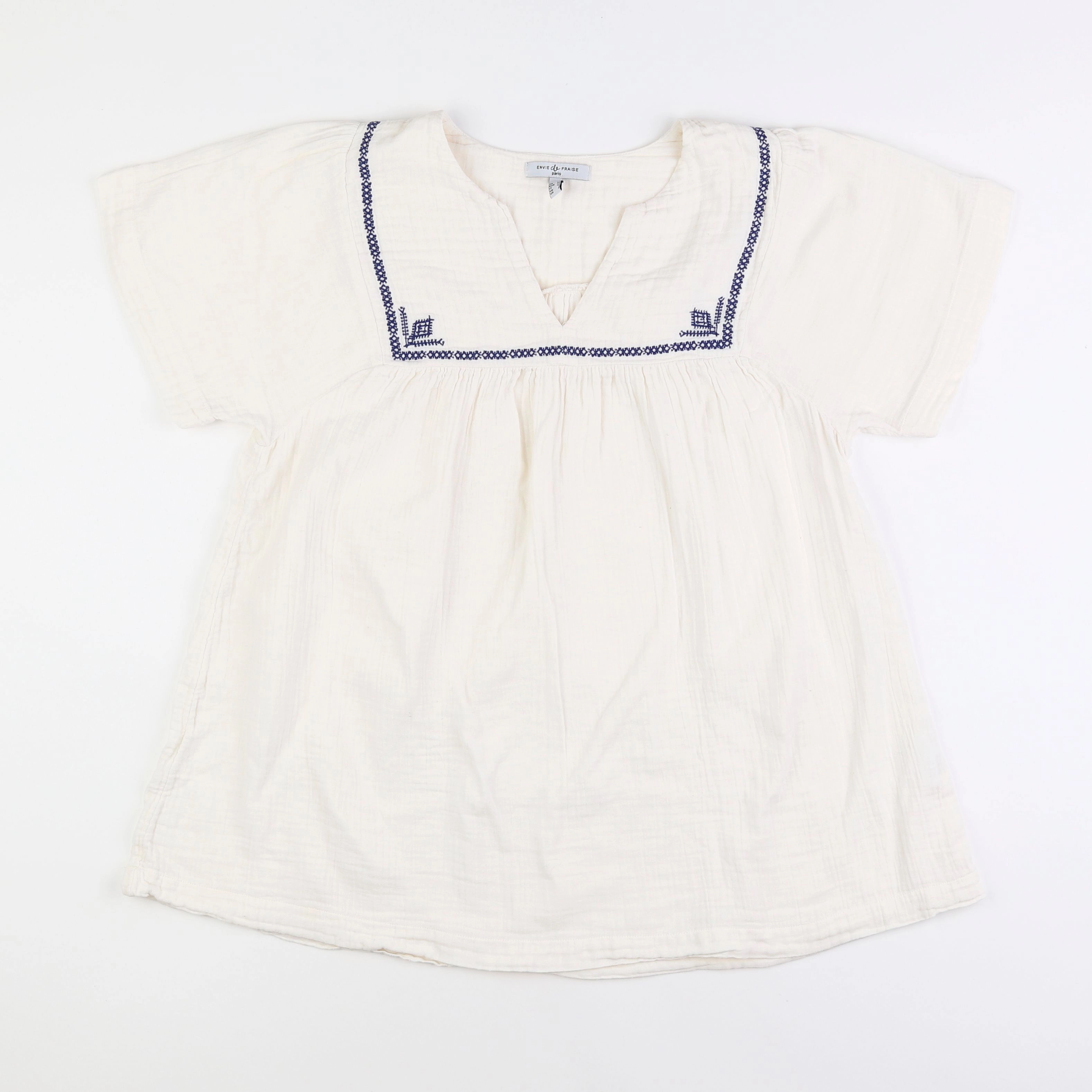 Envie de fraise - blouse grossesse blanc, bleu - 34