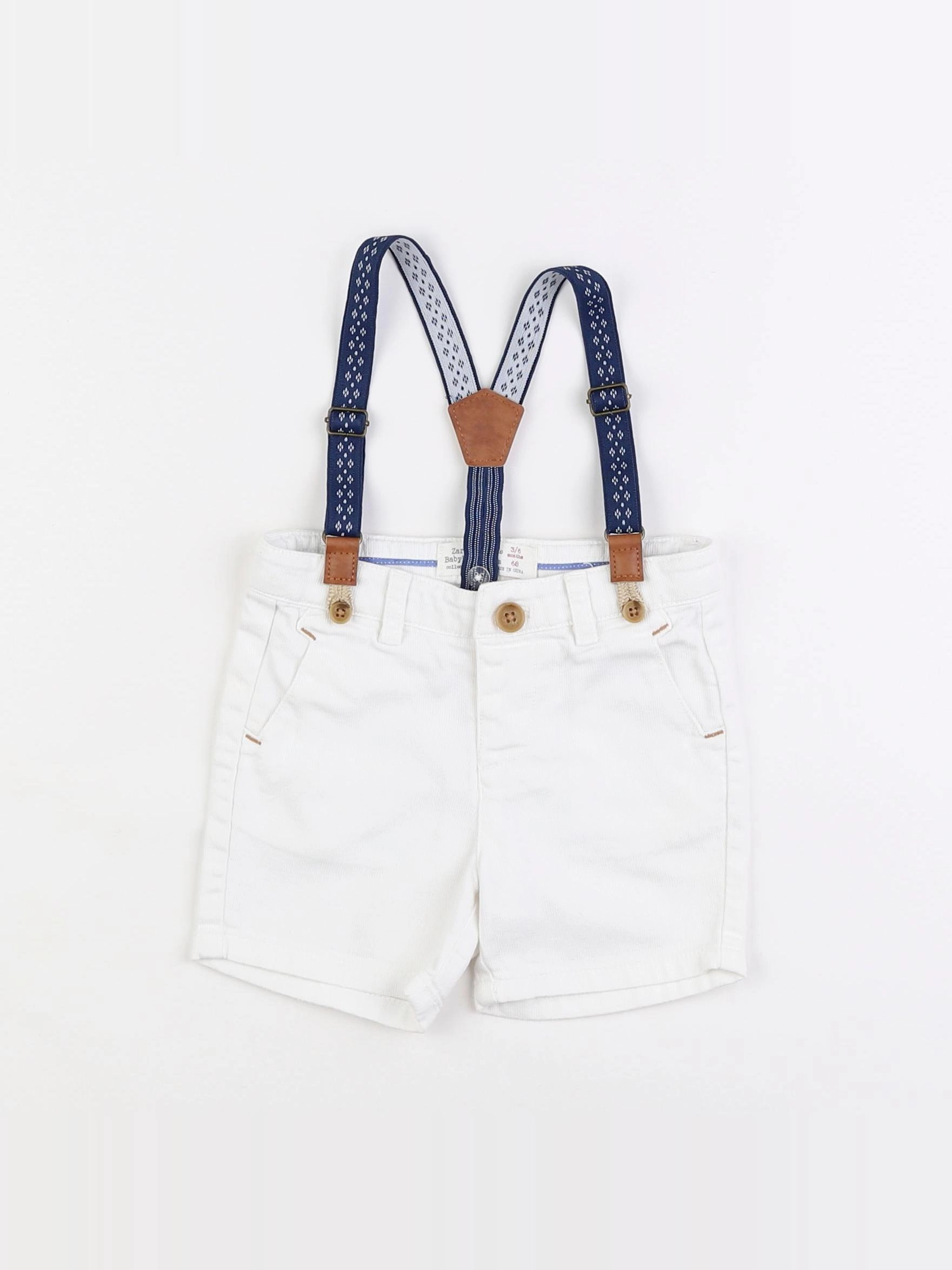 Zara - short blanc - 3/6 mois