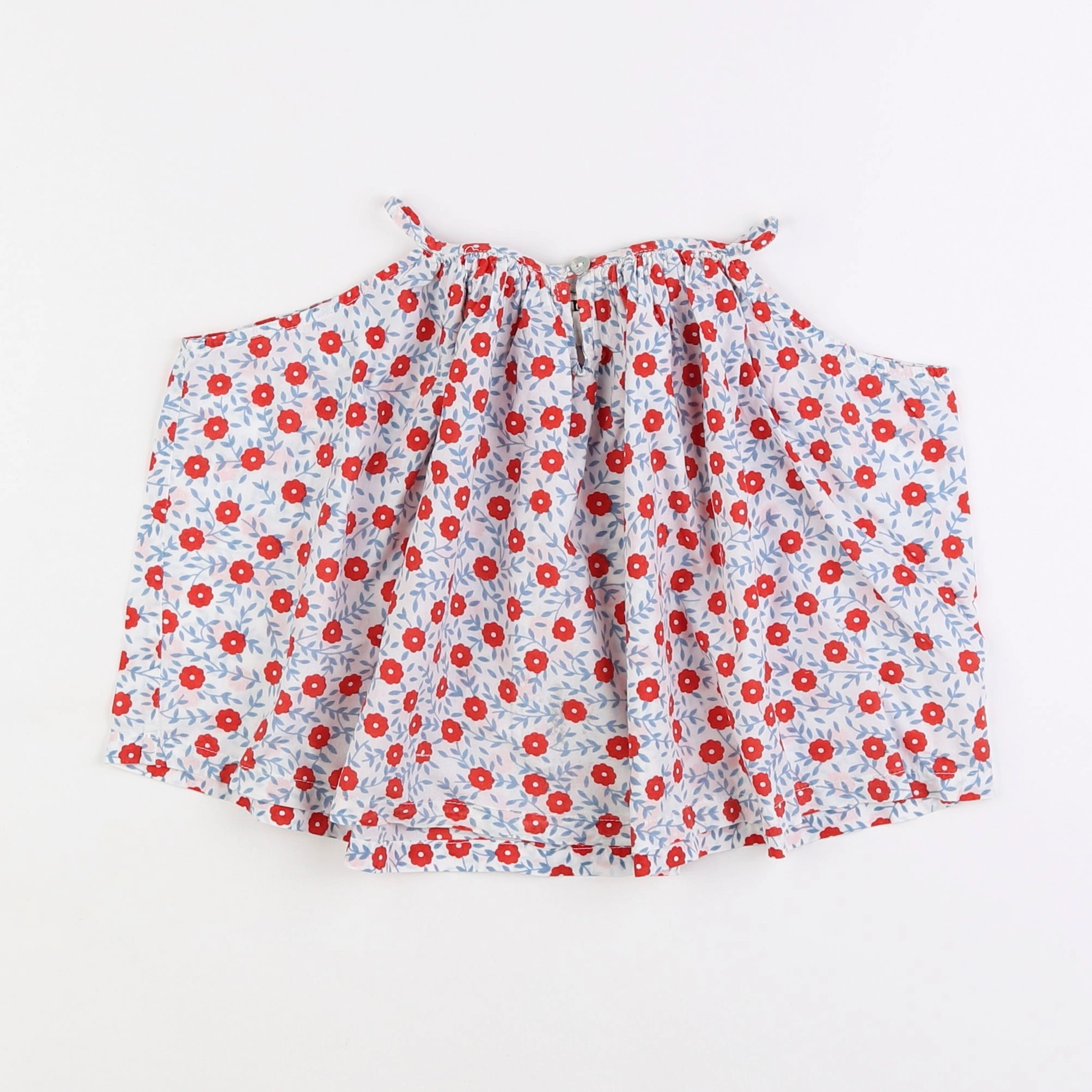 Bonton - blouse bleu, rouge - 4 ans