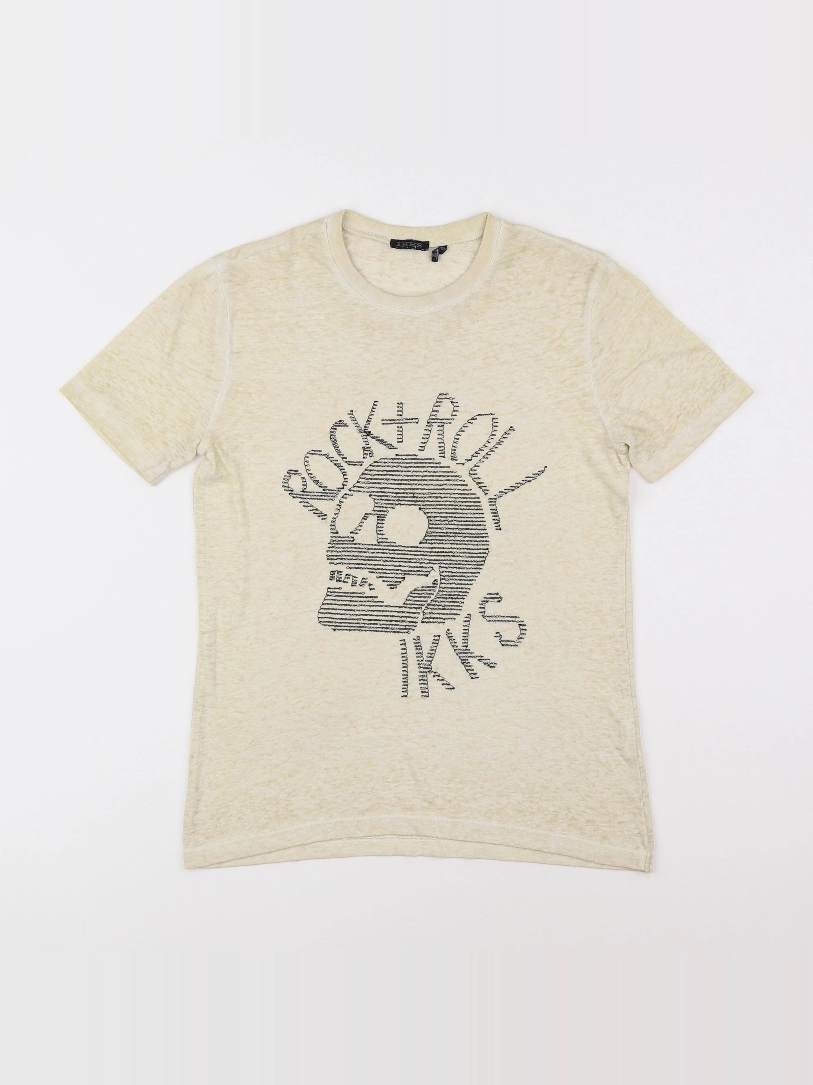 IKKS - tee-shirt beige - 10 ans