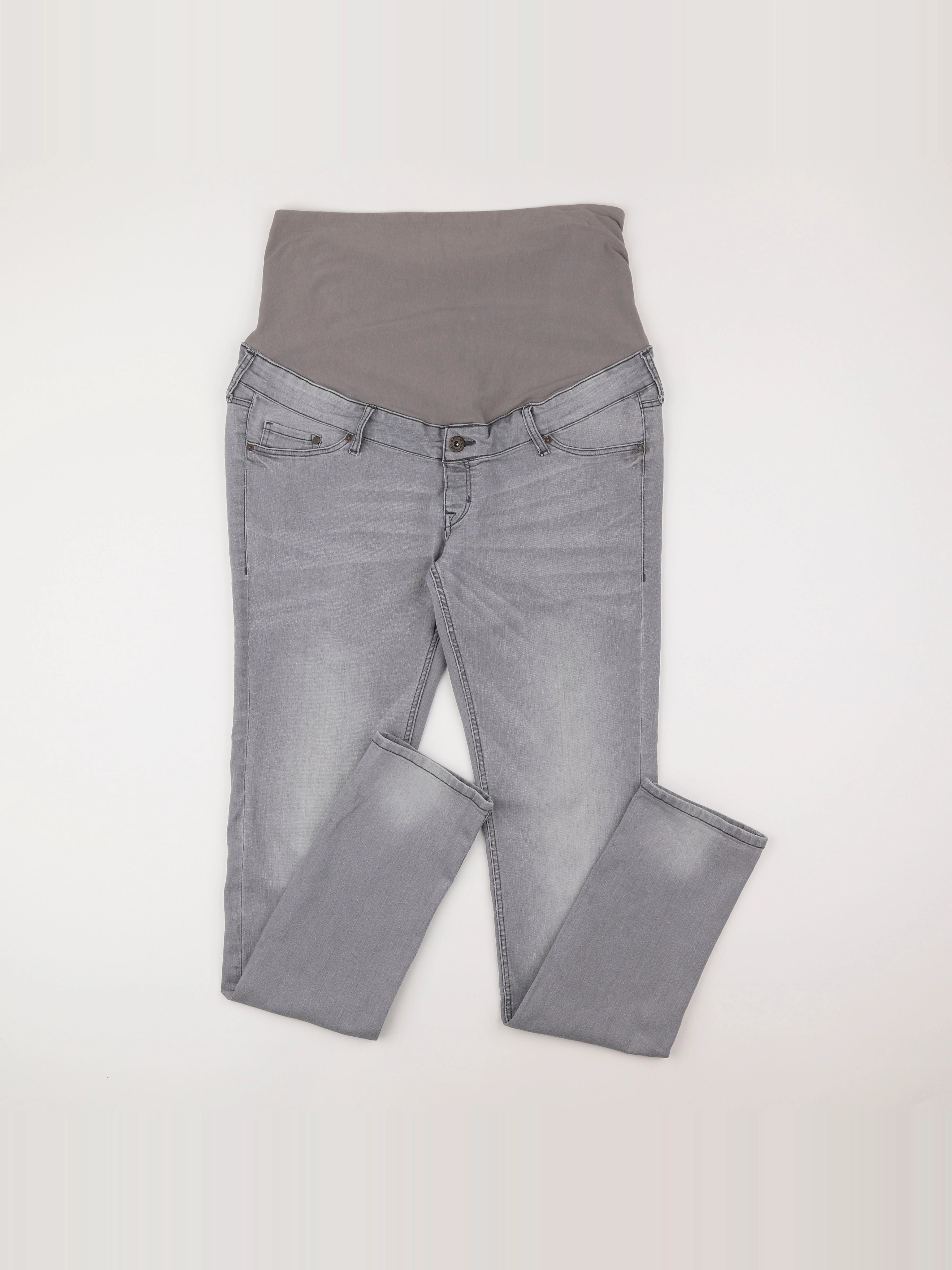 H&M - jean grossesse gris - 44
