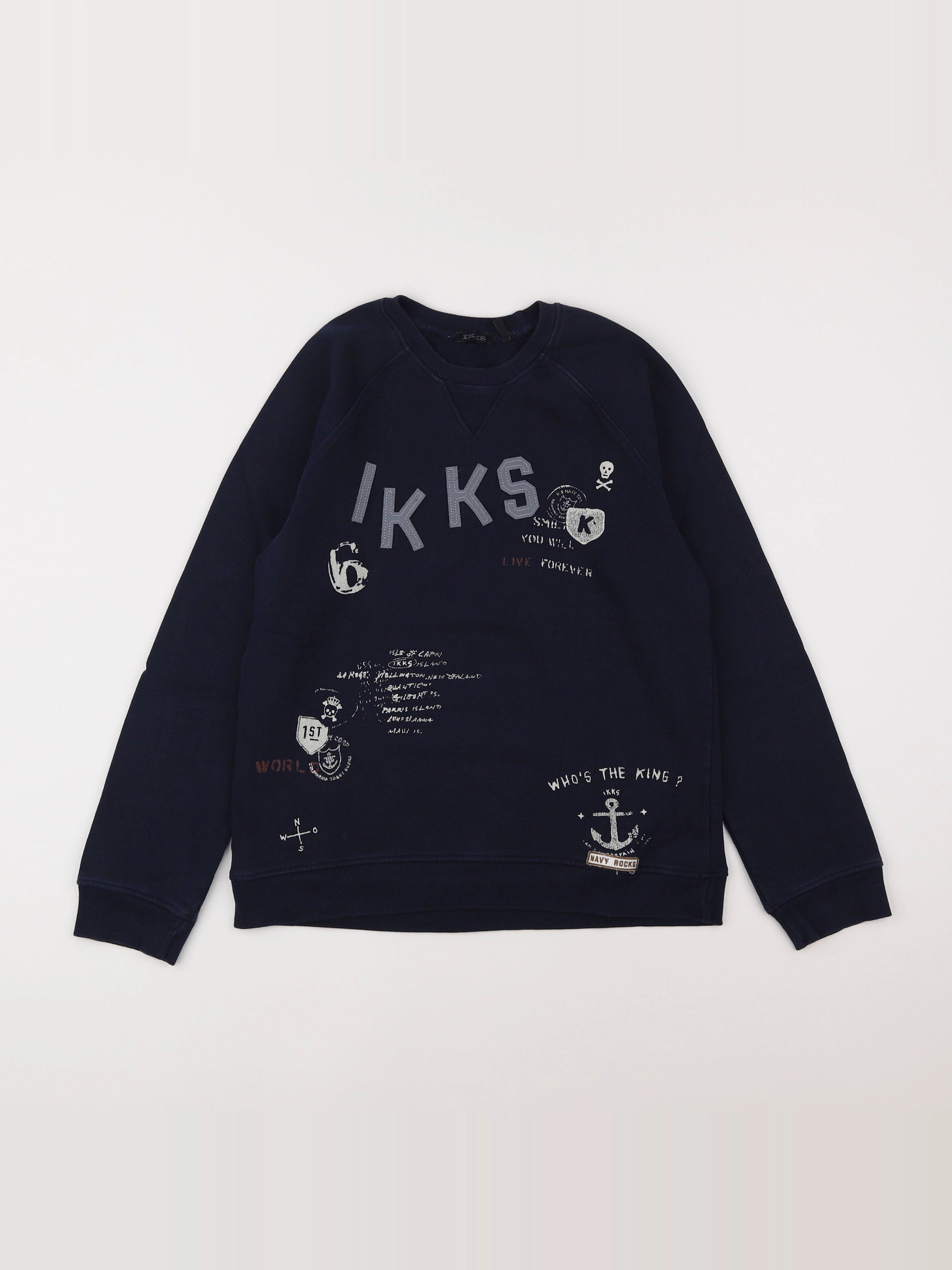 IKKS - sweat bleu - 10 ans