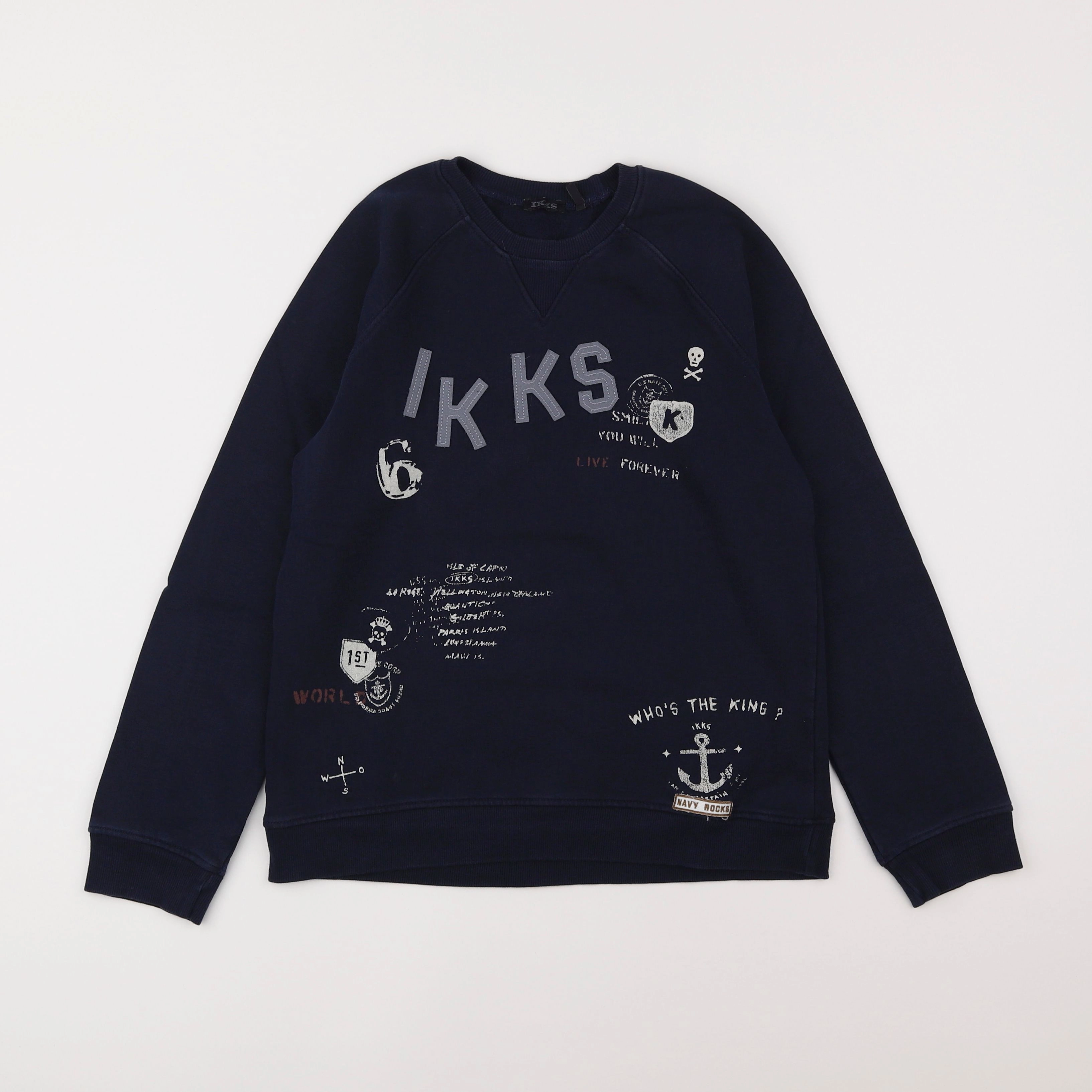 IKKS - sweat bleu - 10 ans