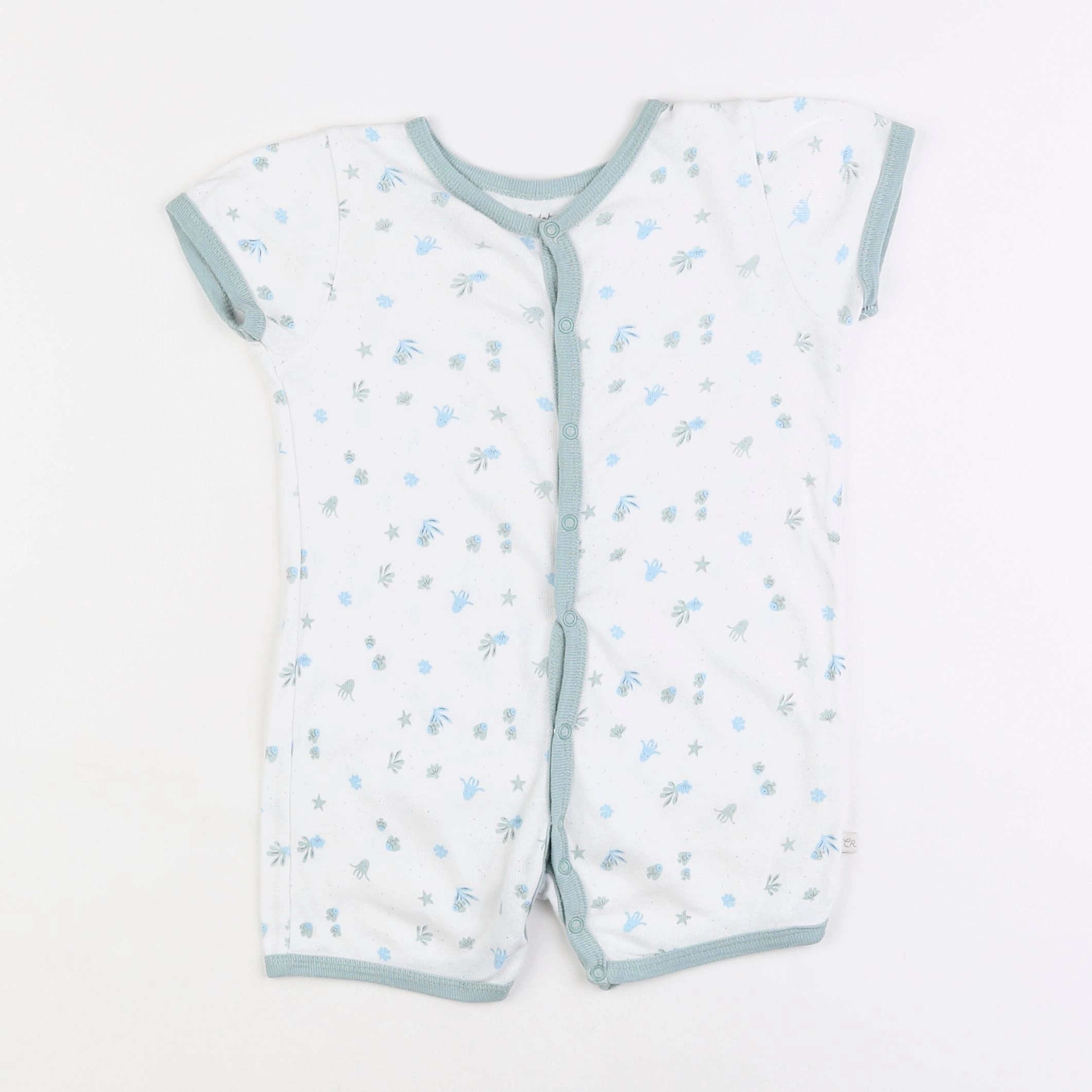 Cadet Rousselle - pyjama coton blanc, vert - 2 ans