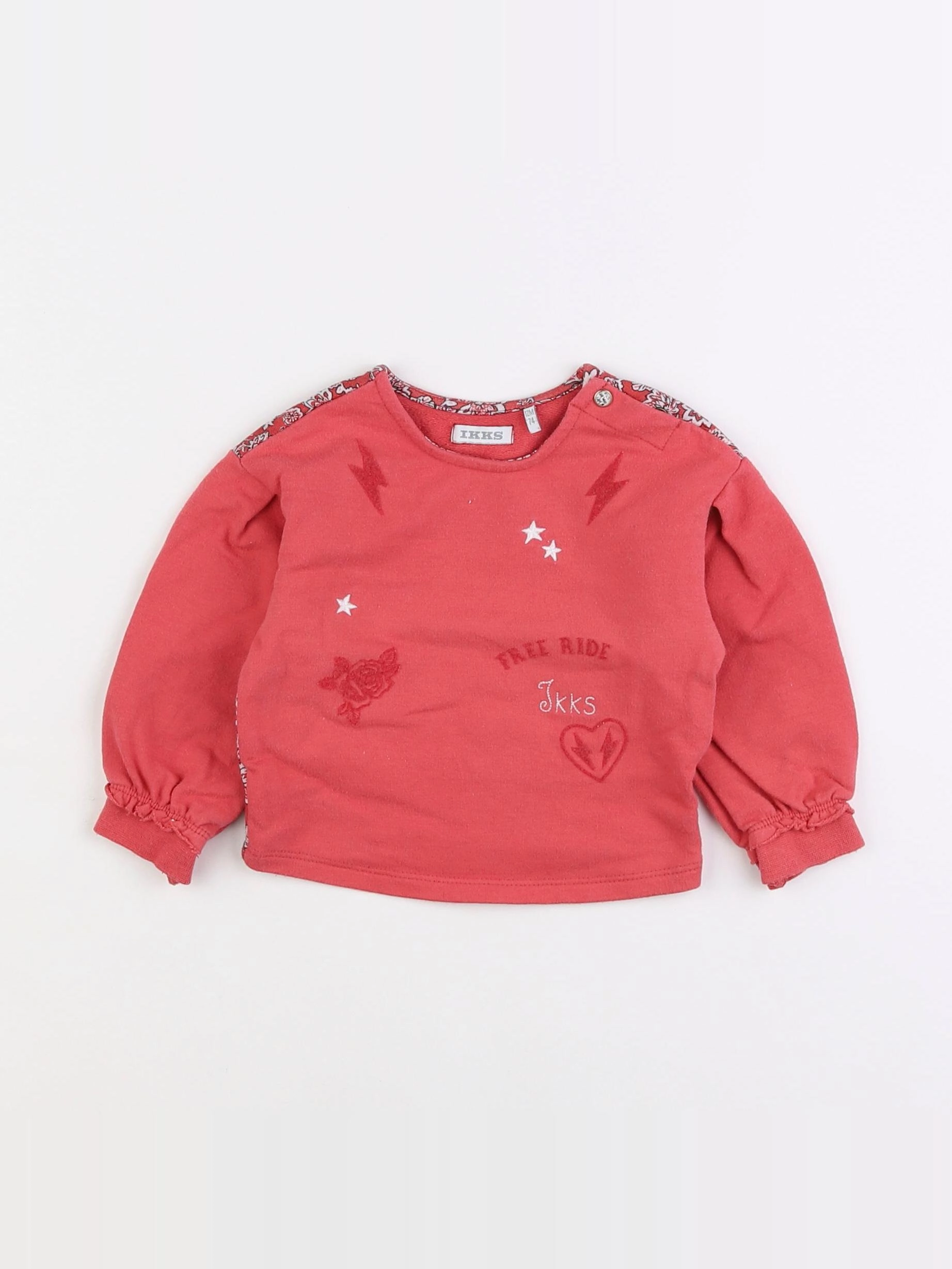 IKKS - sweat rose - 12 mois