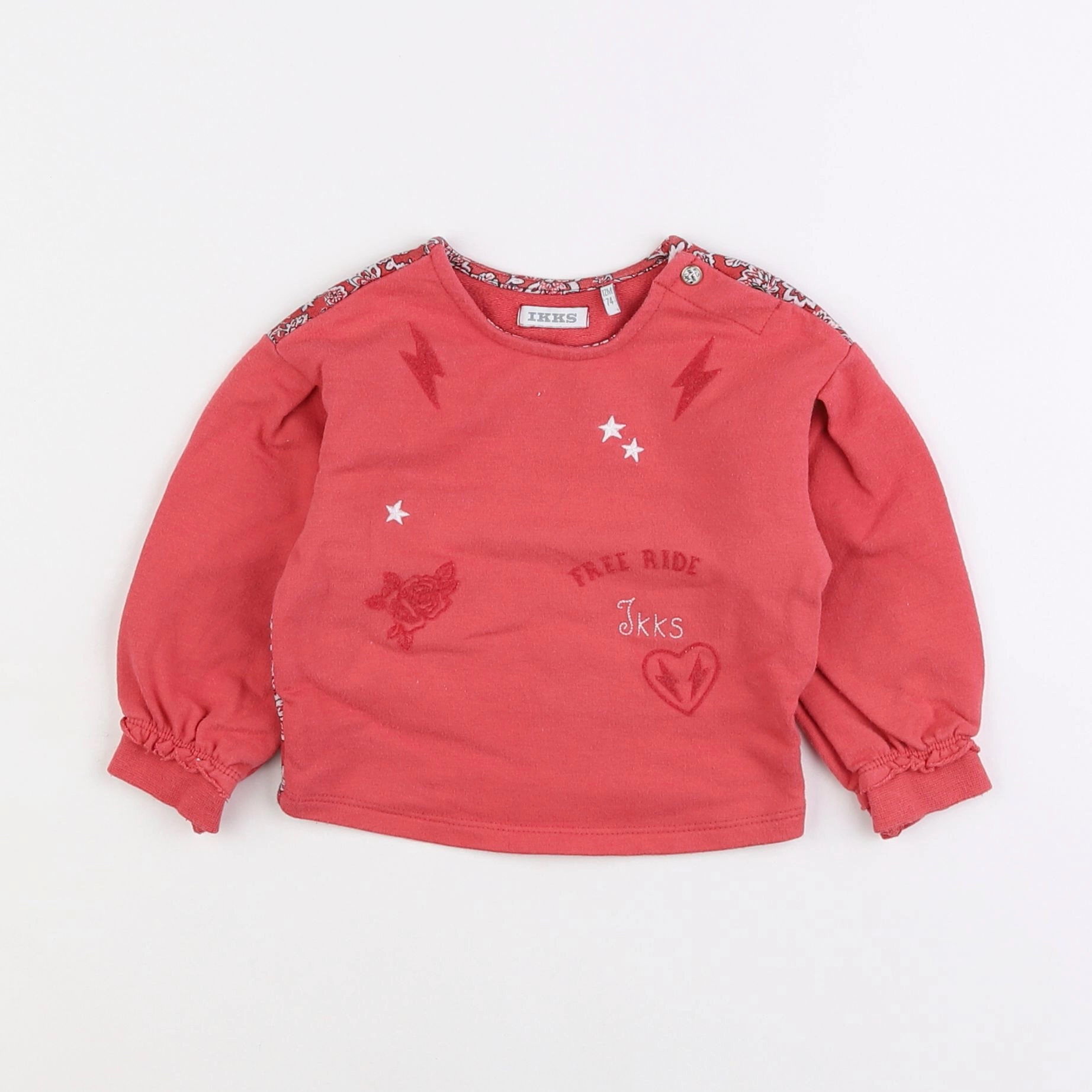 IKKS - sweat rose - 12 mois