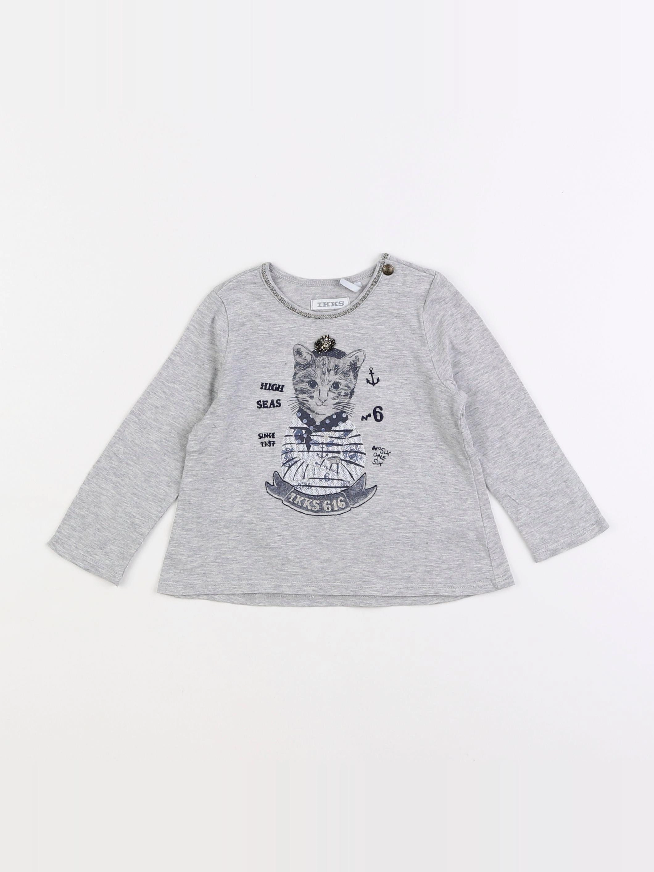 IKKS - tee-shirt gris - 12 mois