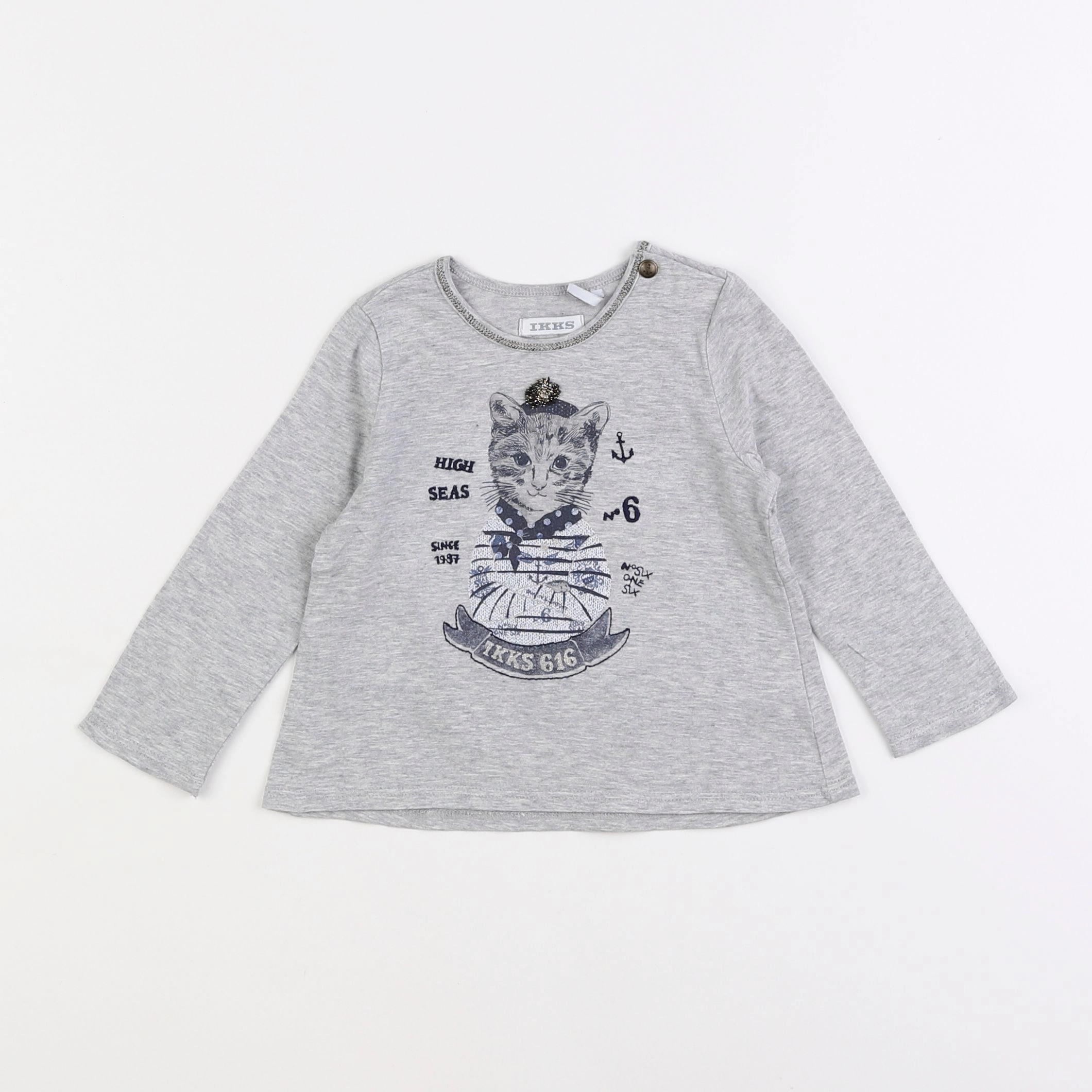 IKKS - tee-shirt gris - 12 mois