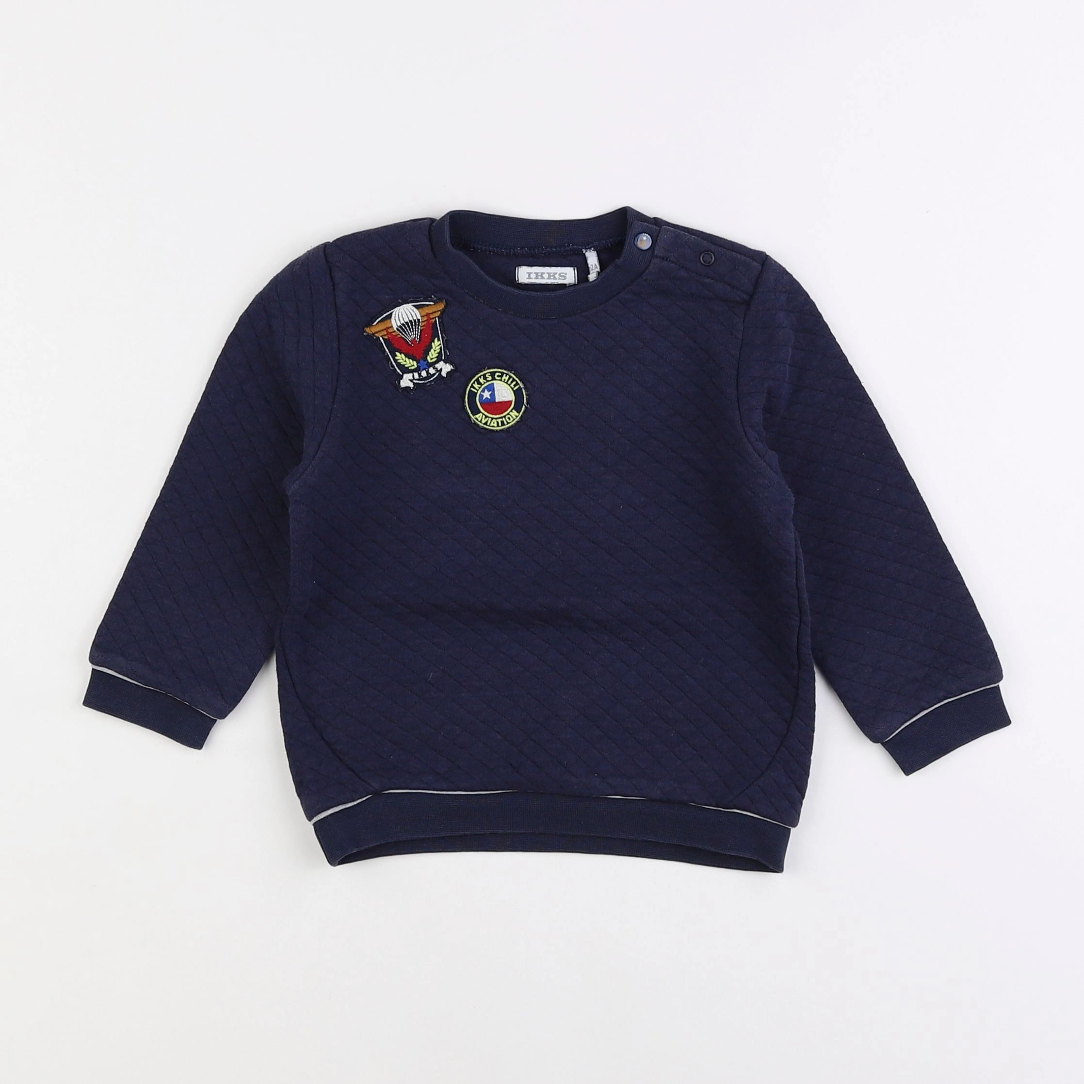 IKKS - sweat bleu - 2 ans