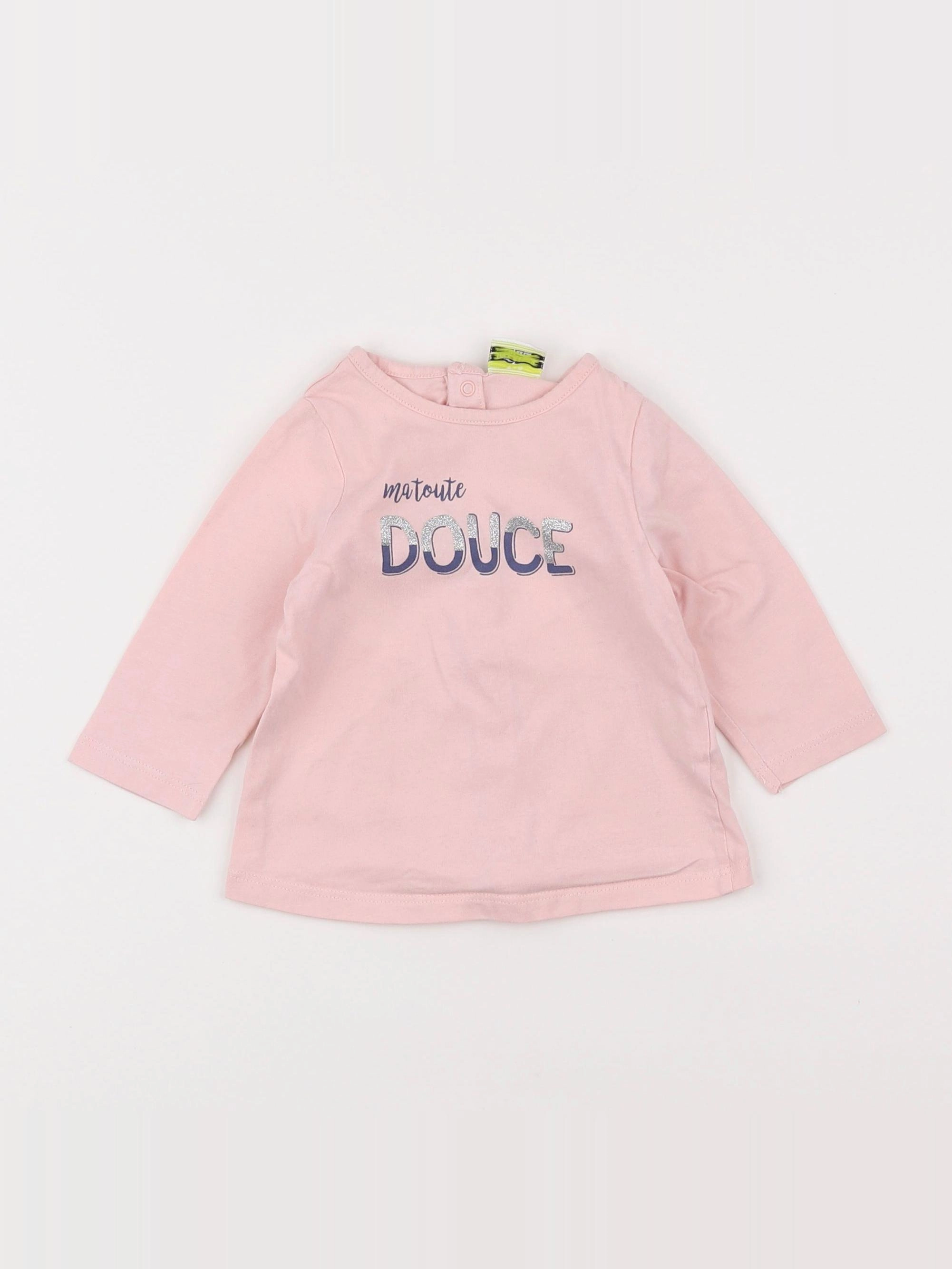 Tape à l'oeil - tee-shirt rose - 6 mois