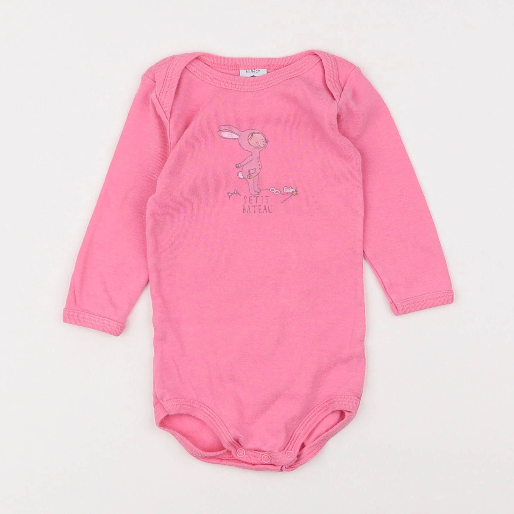 Petit Bateau - body rose - 6 mois