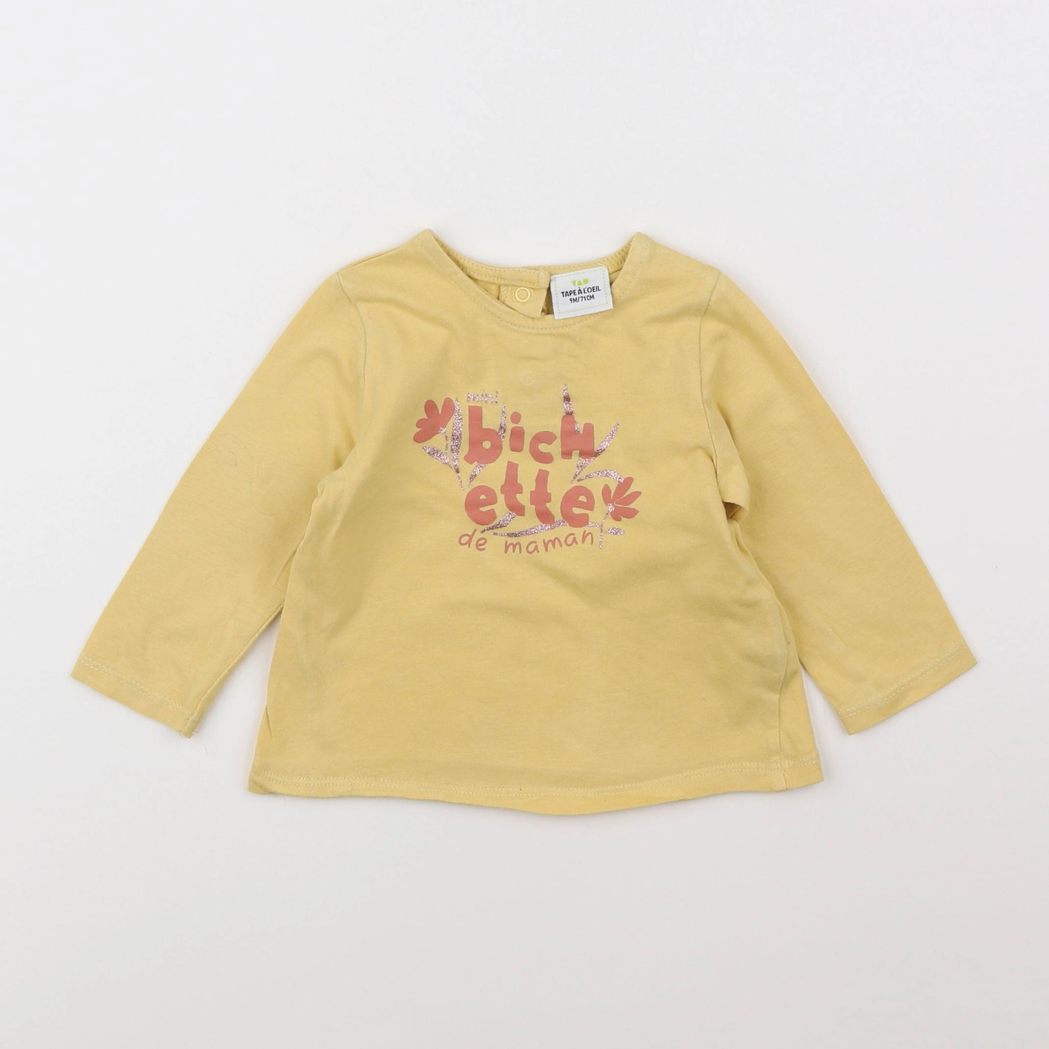 Tape à l'oeil - tee-shirt jaune - 9 mois