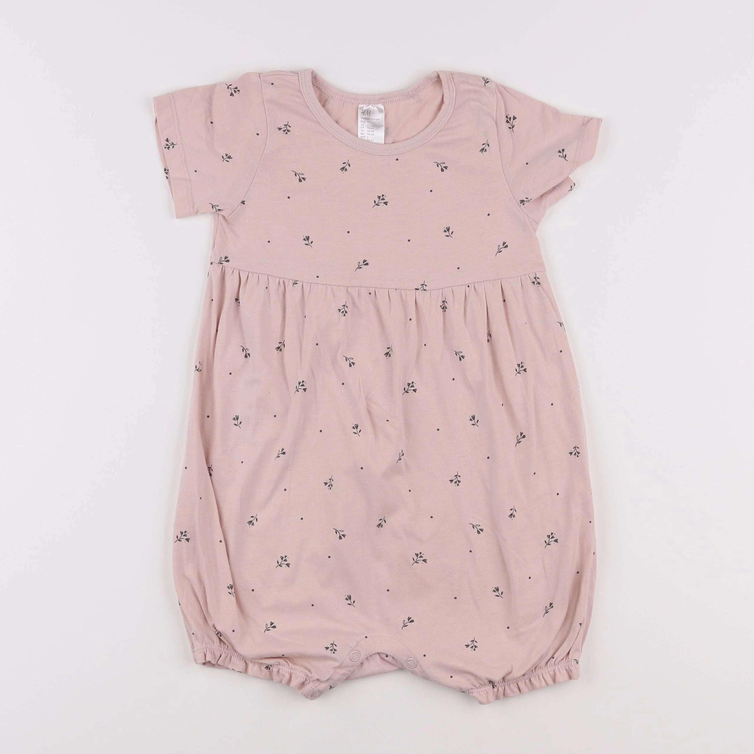 H&M - combinaison rose - 2 ans