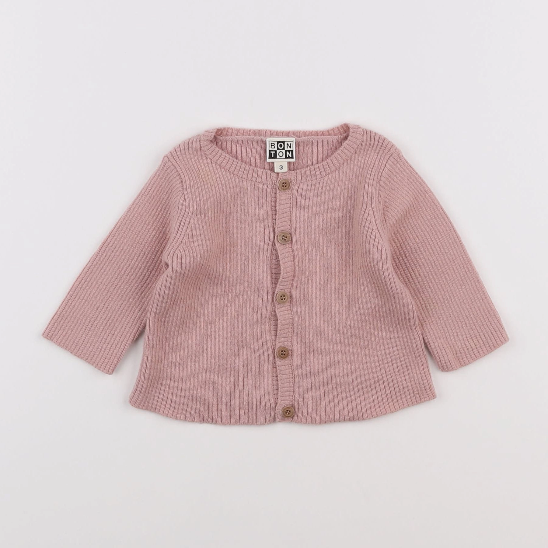 Bonton - gilet rose - 3 mois