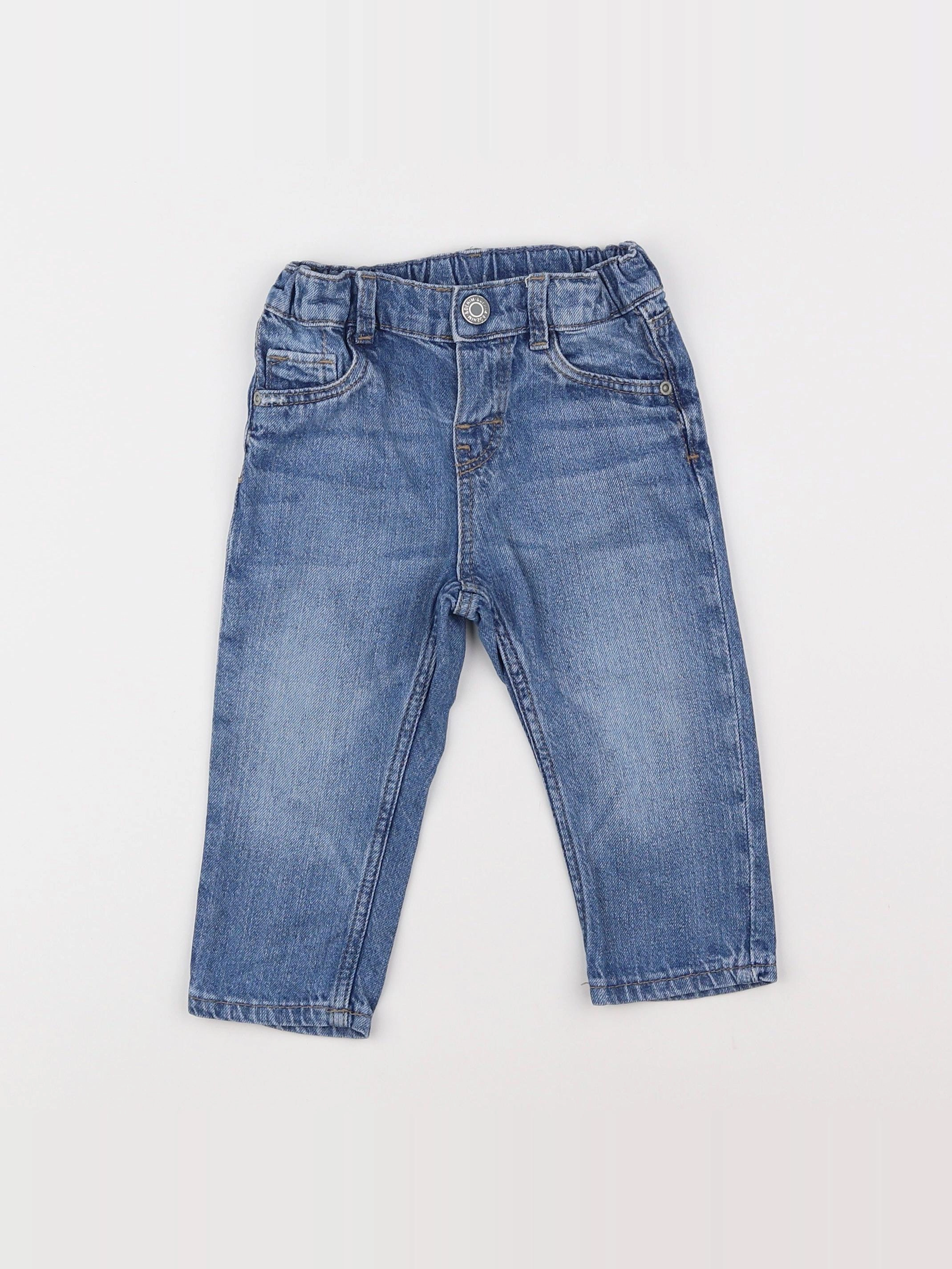 H&M - jean bleu - 9/12 mois