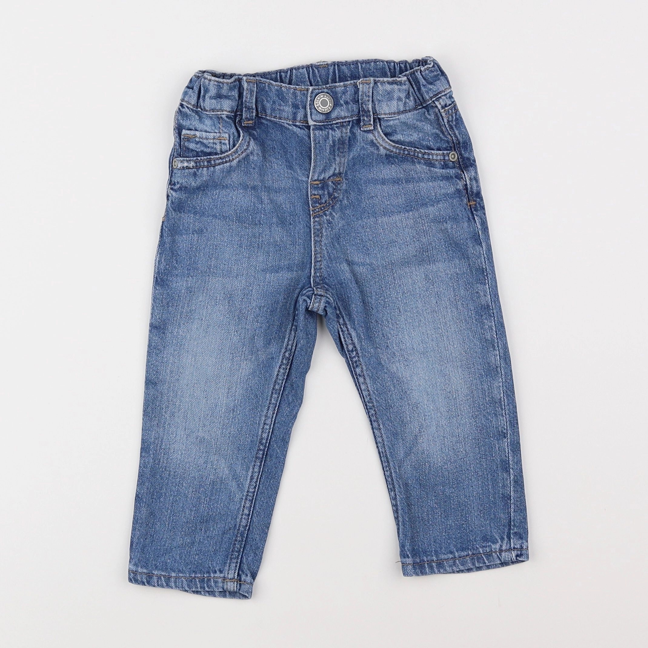 H&M - jean bleu - 9/12 mois