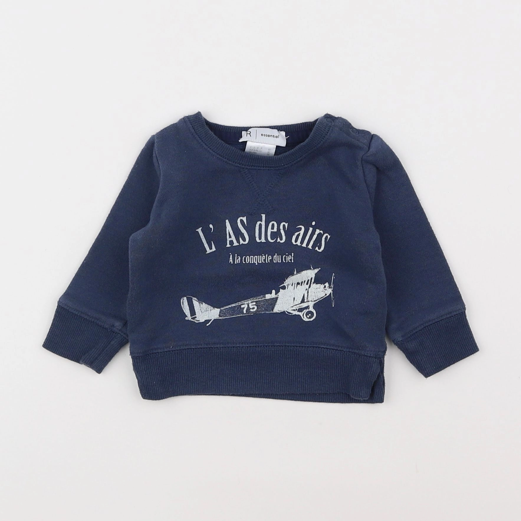 La Redoute - sweat bleu - 3 mois