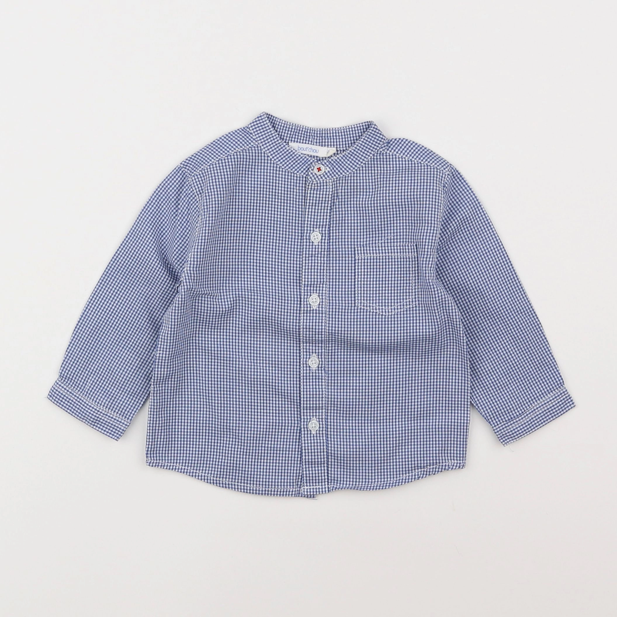 Boutchou - chemise bleu - 6 mois