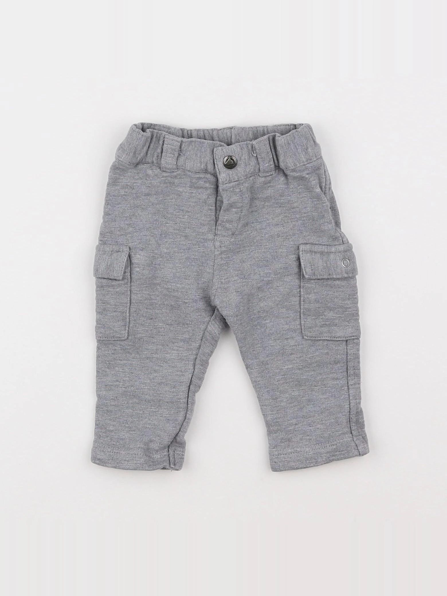 Petit Bateau - pantalon gris - 3 mois