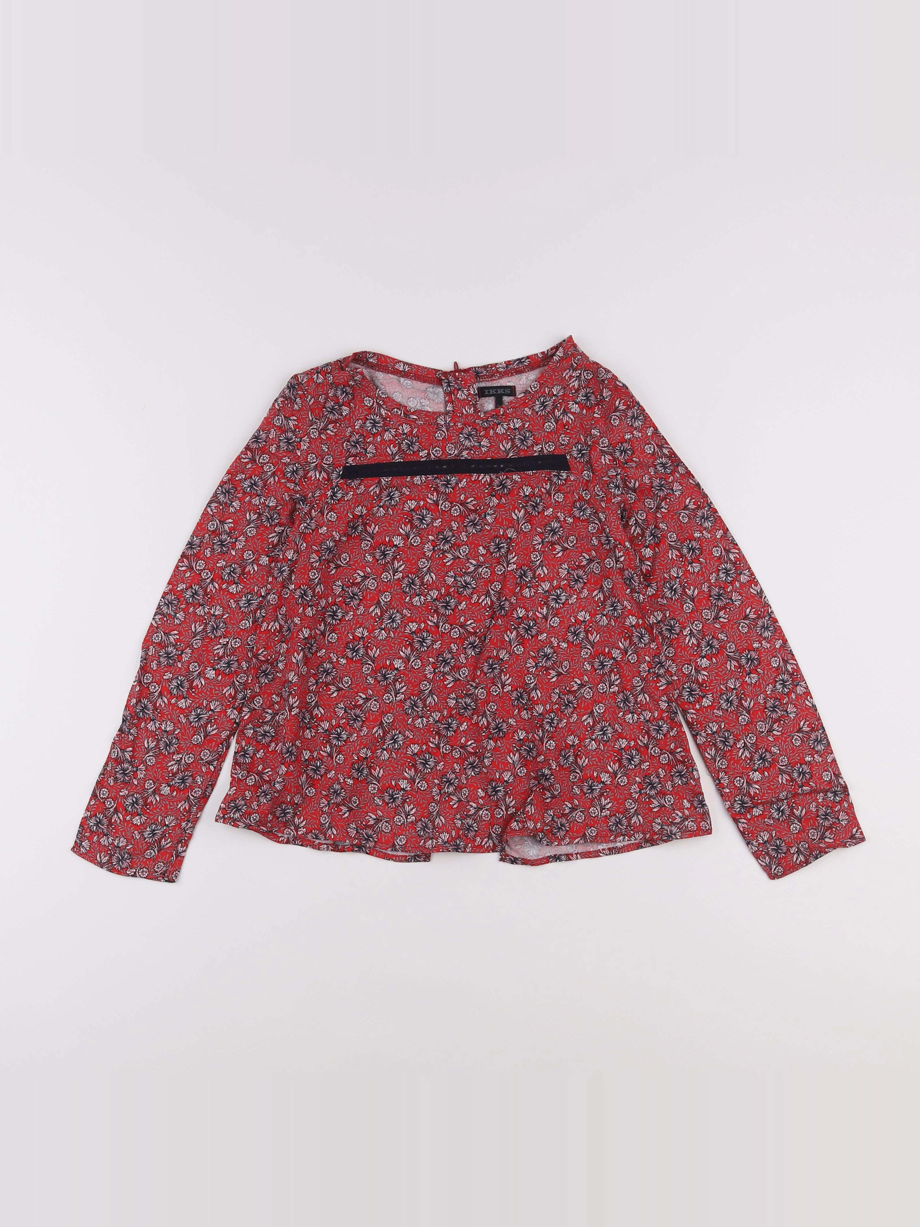 IKKS - blouse rouge - 8 ans