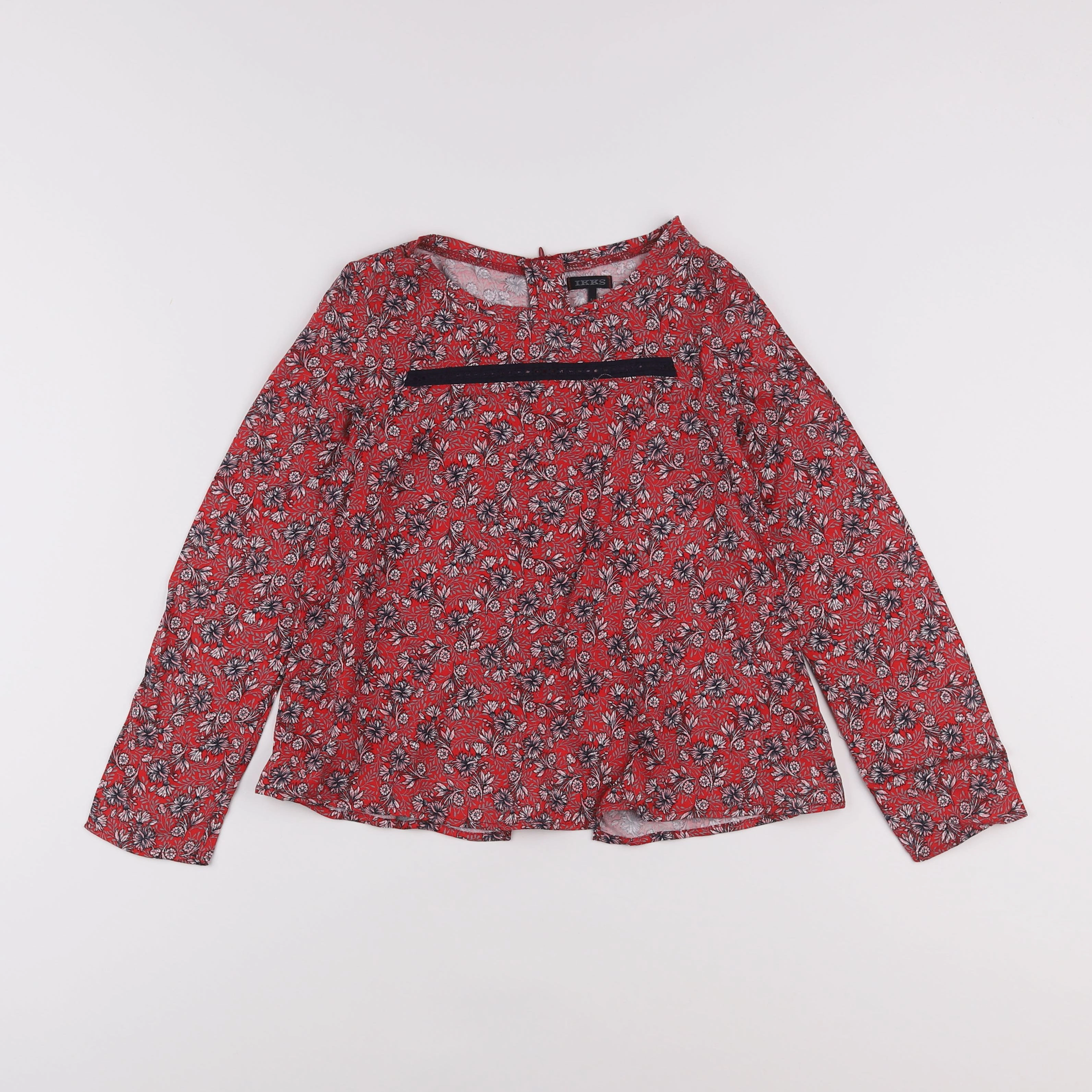 IKKS - blouse rouge - 8 ans