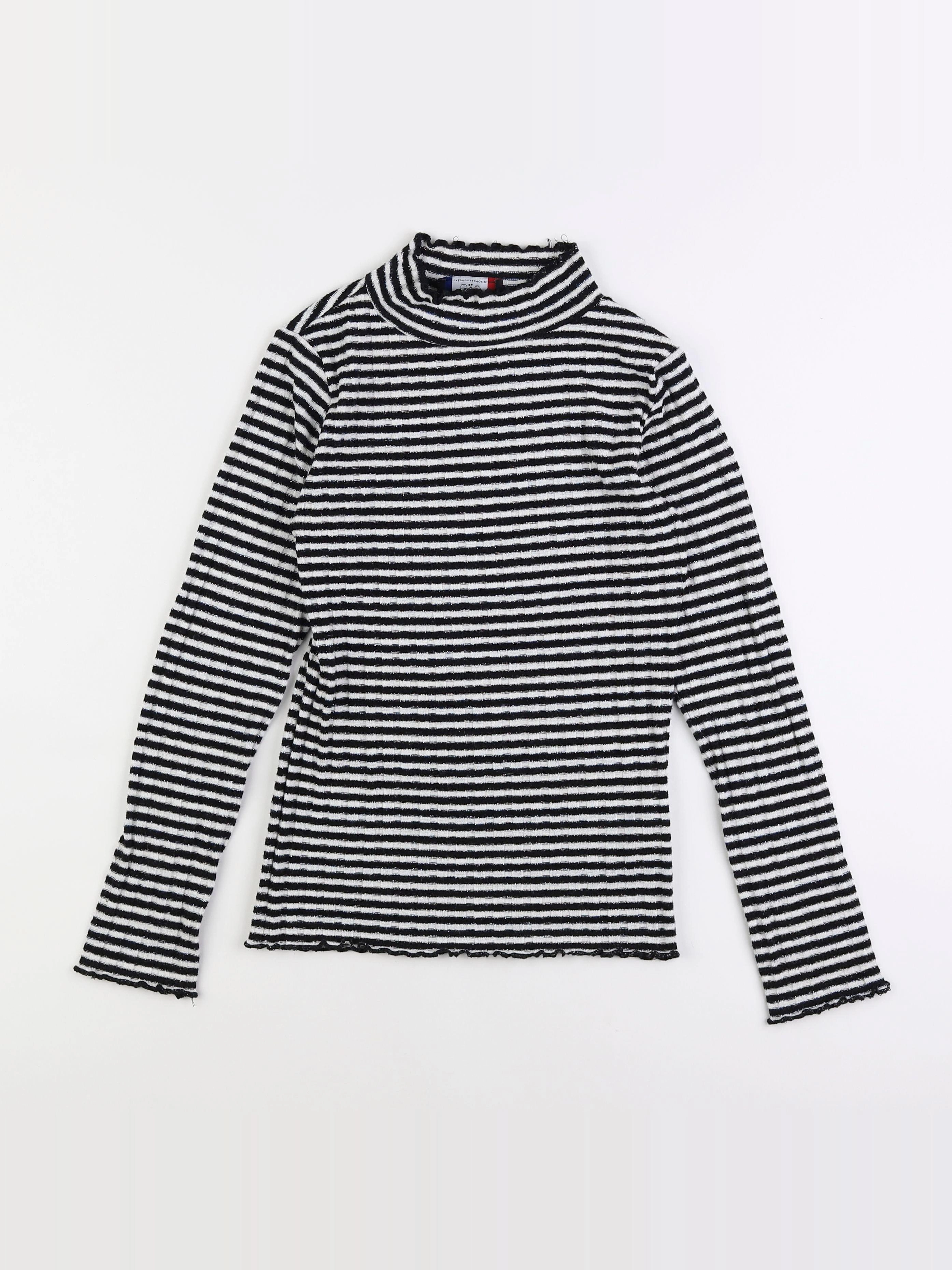 Le temps des cerises  - sous-pull blanc, noir - 12 ans