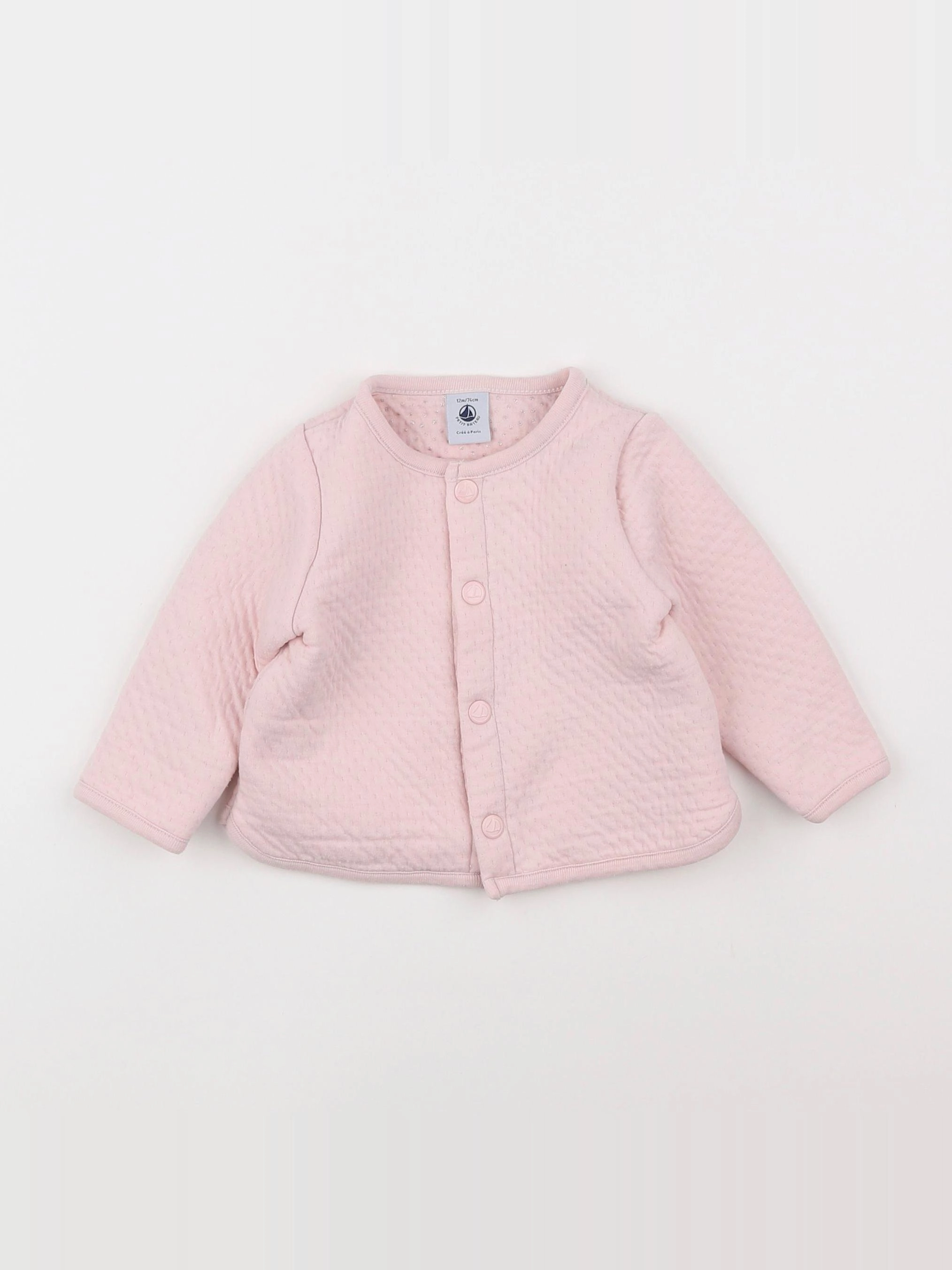 Petit Bateau - sweat rose - 12 mois