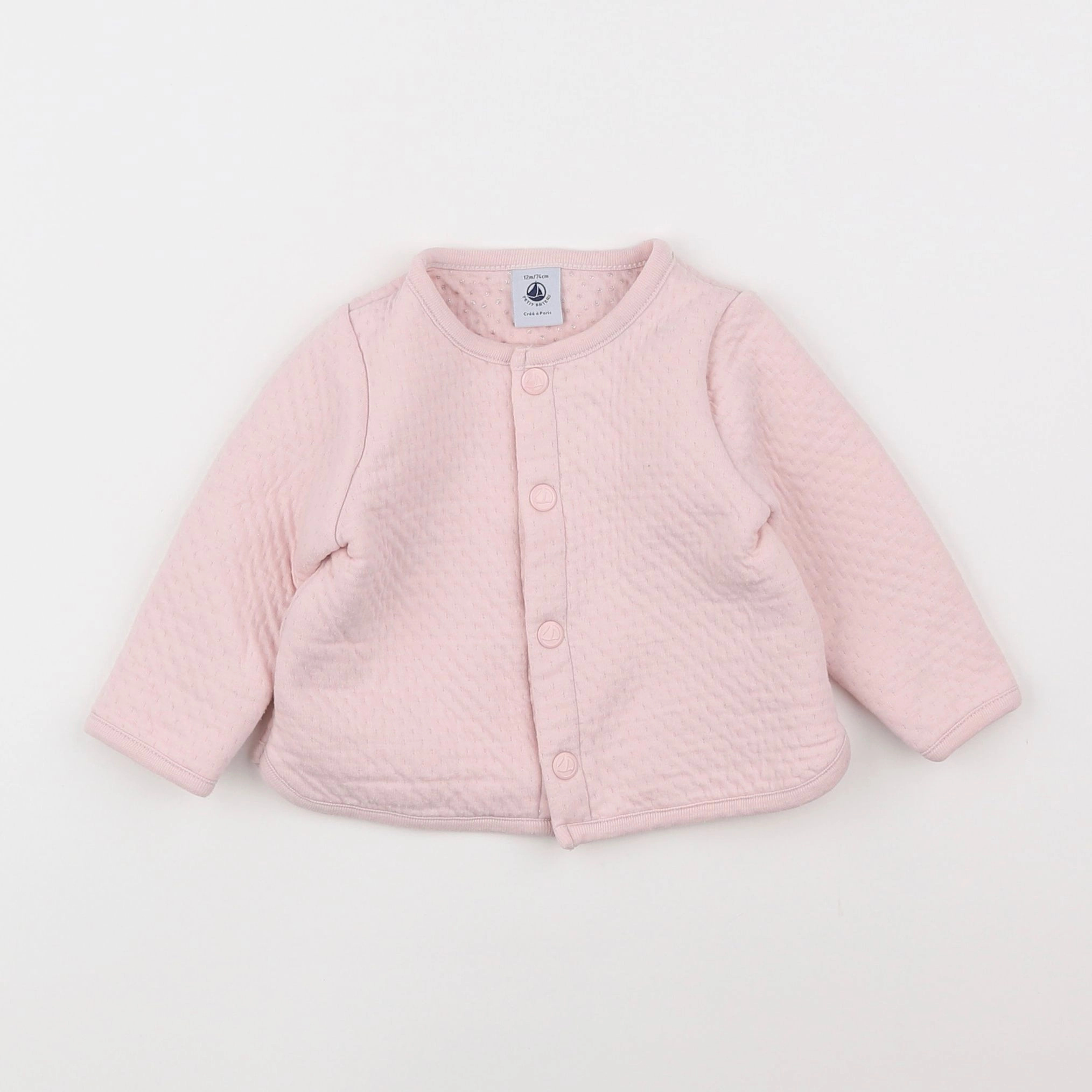 Petit Bateau - sweat rose - 12 mois