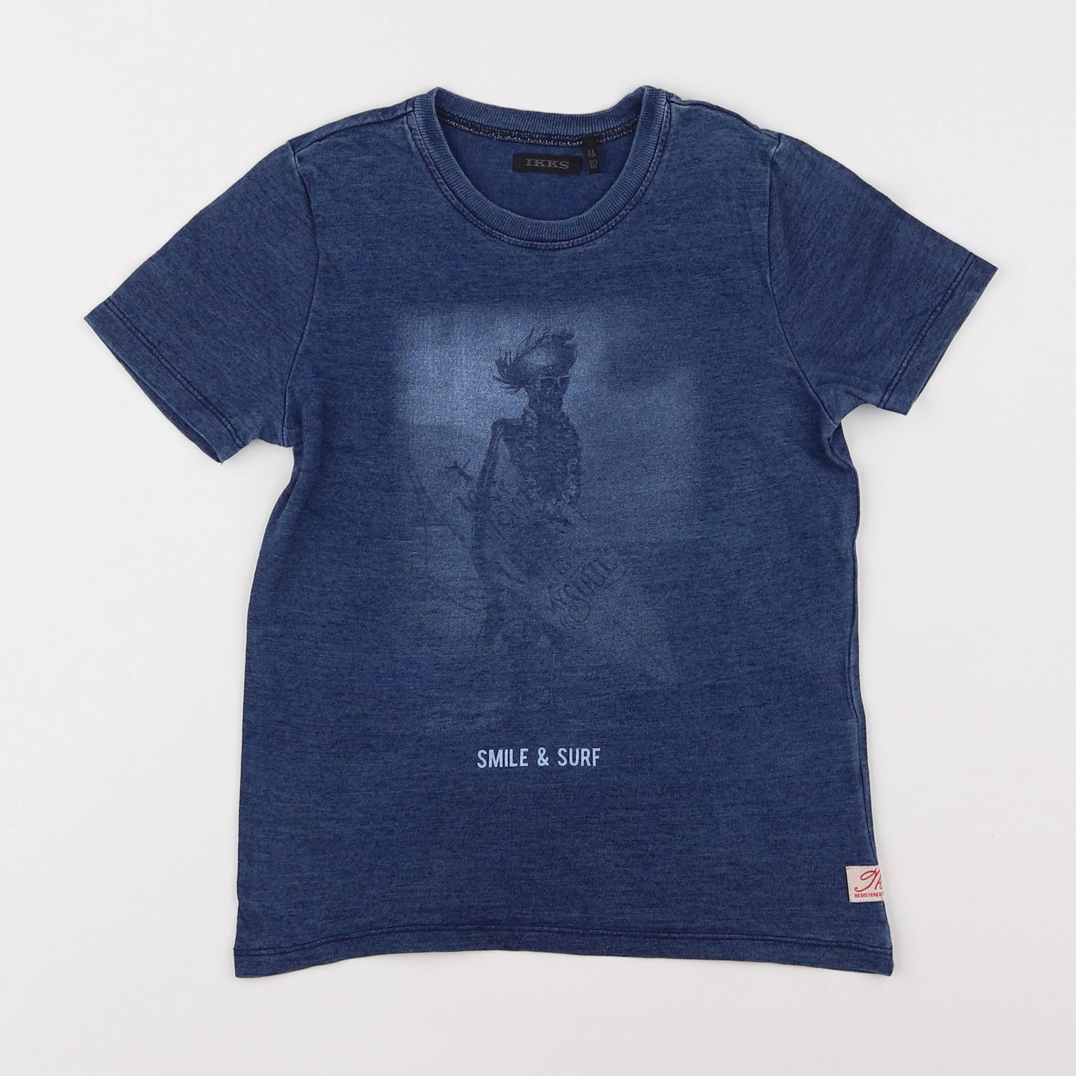 IKKS - tee-shirt bleu - 4 ans