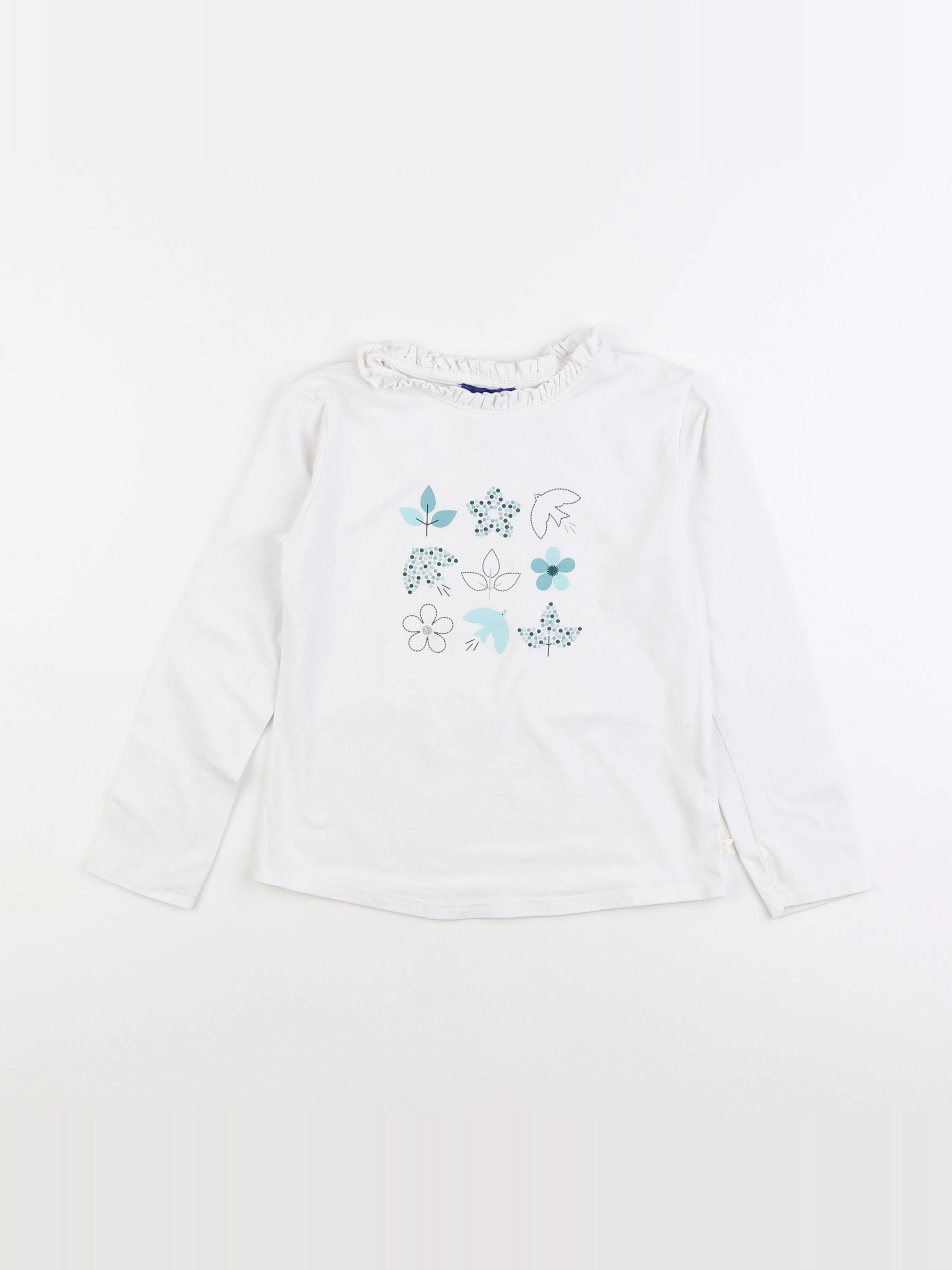 Okaidi - tee-shirt blanc - 8 ans
