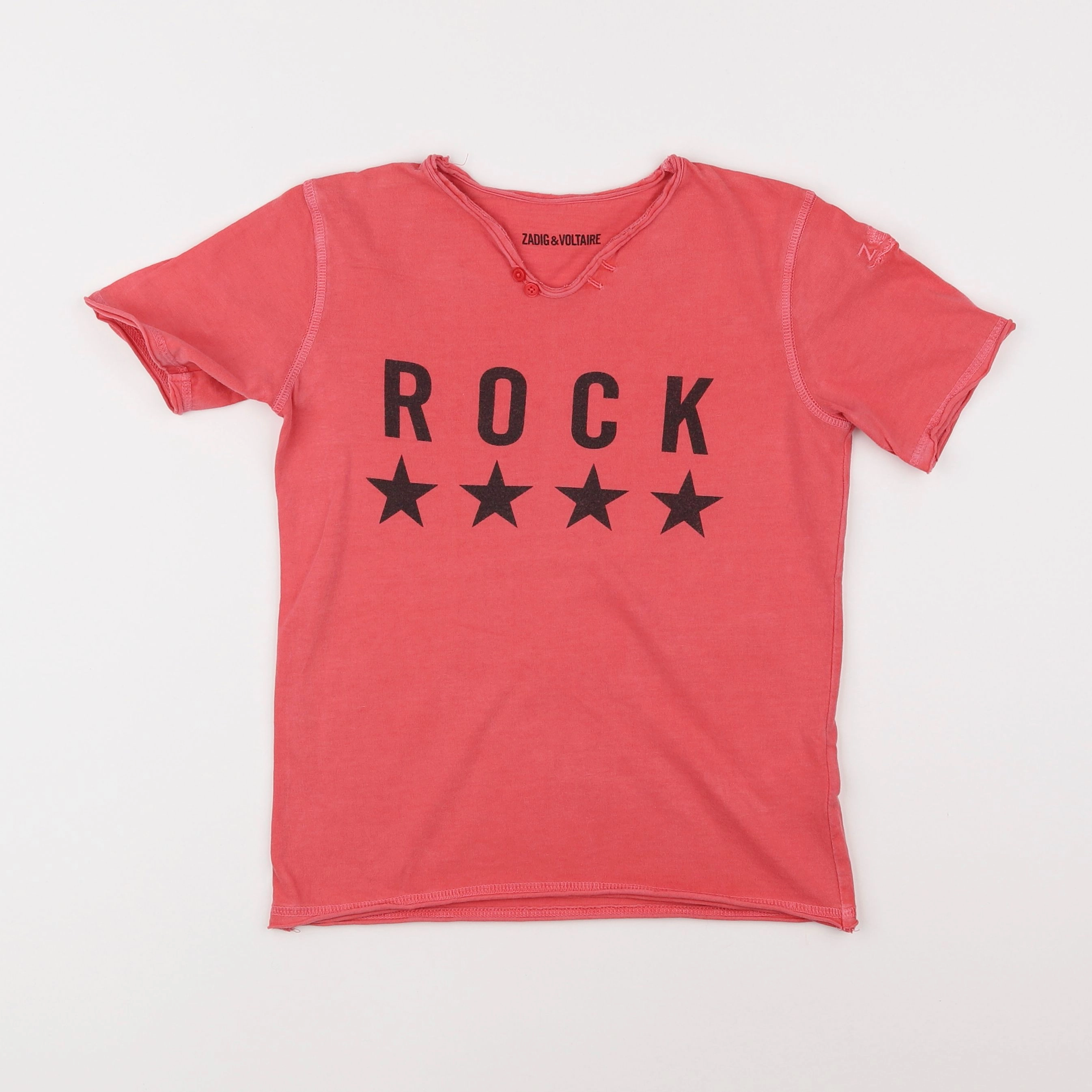 Zadig & Voltaire - tee-shirt rose - 8 ans