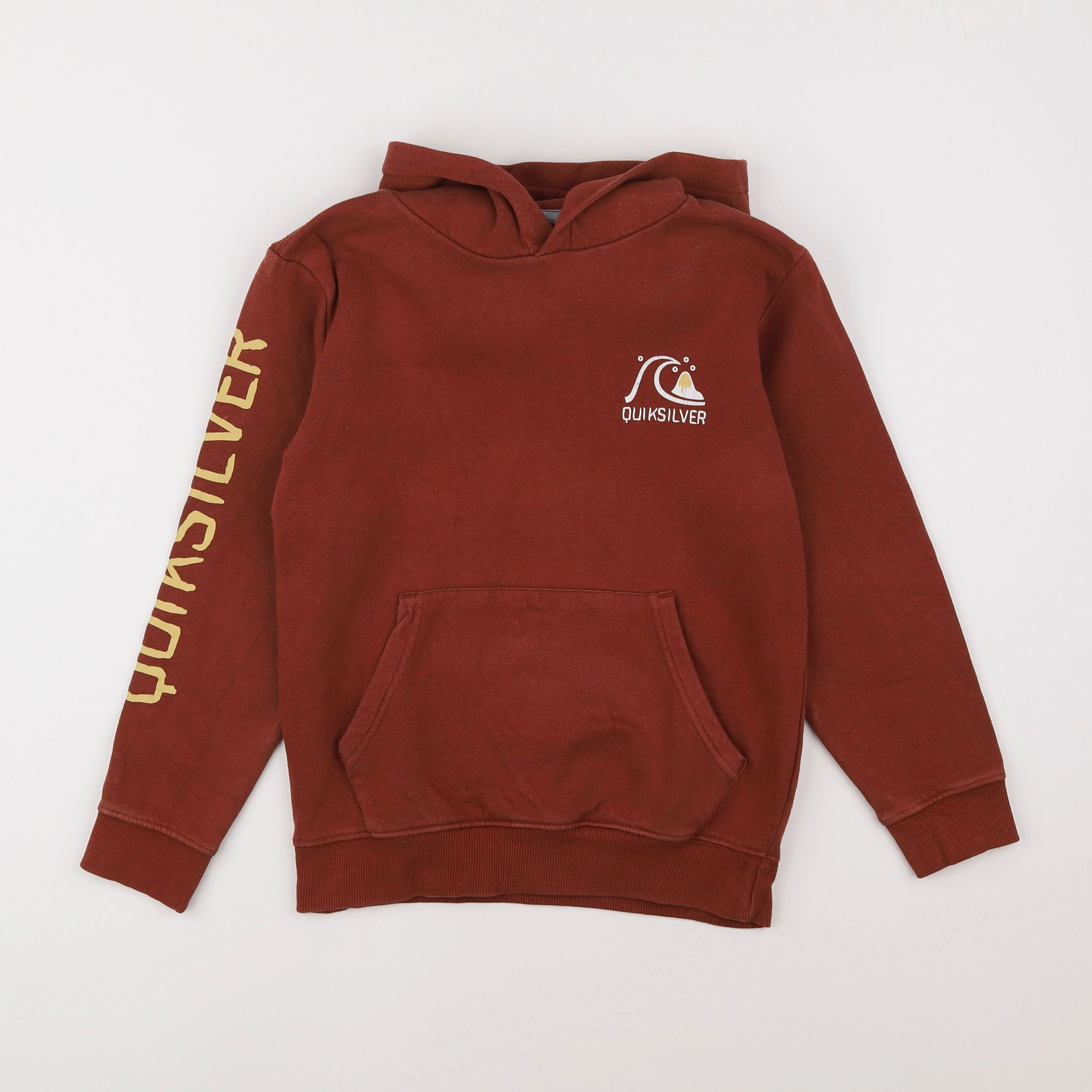 Quiksilver - sweat imprimé au dos marron - 8 ans