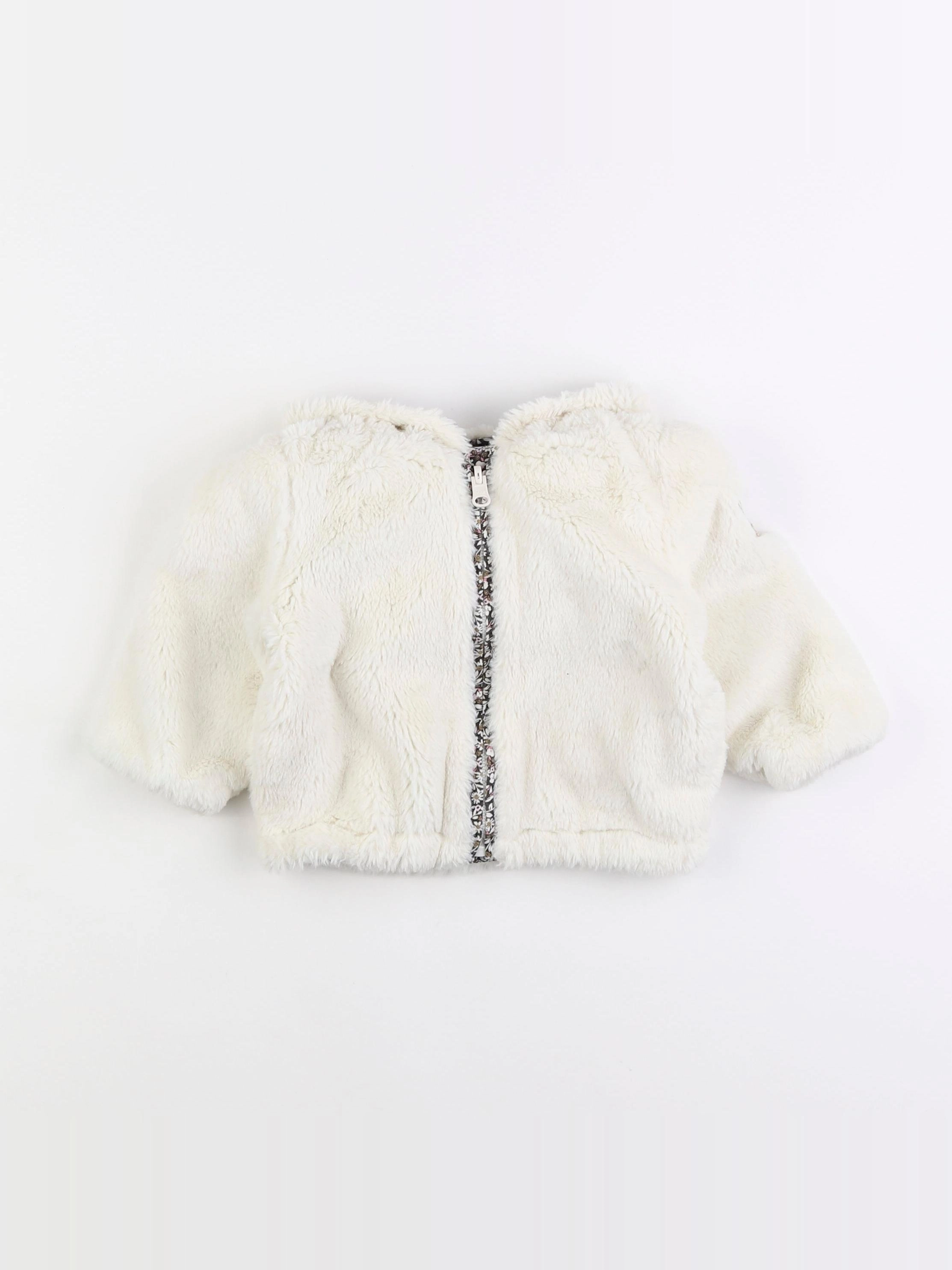 IKKS - veste réversible blanc, vert - 12 mois
