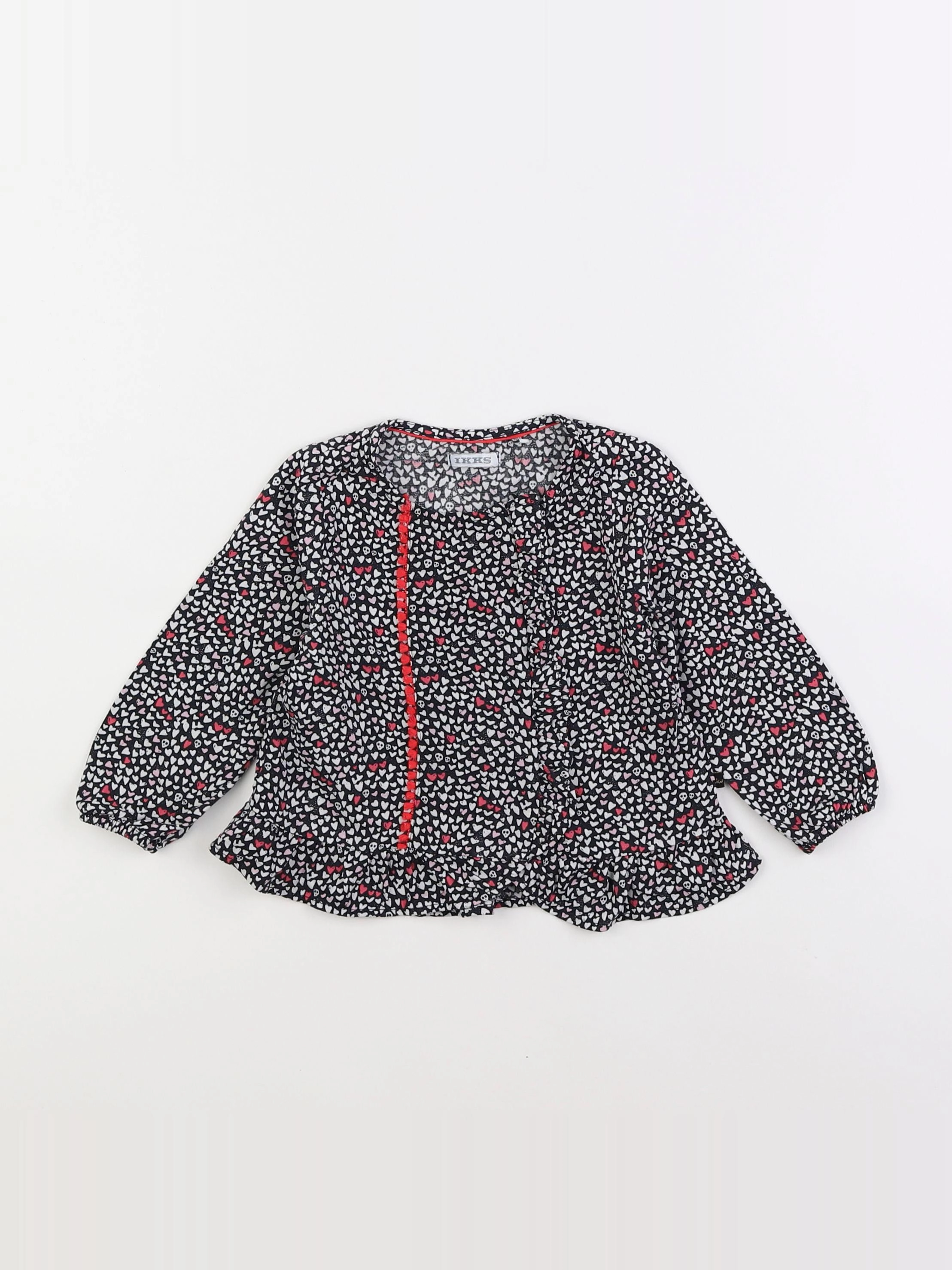 IKKS - blouse noir, blanc - 18 mois
