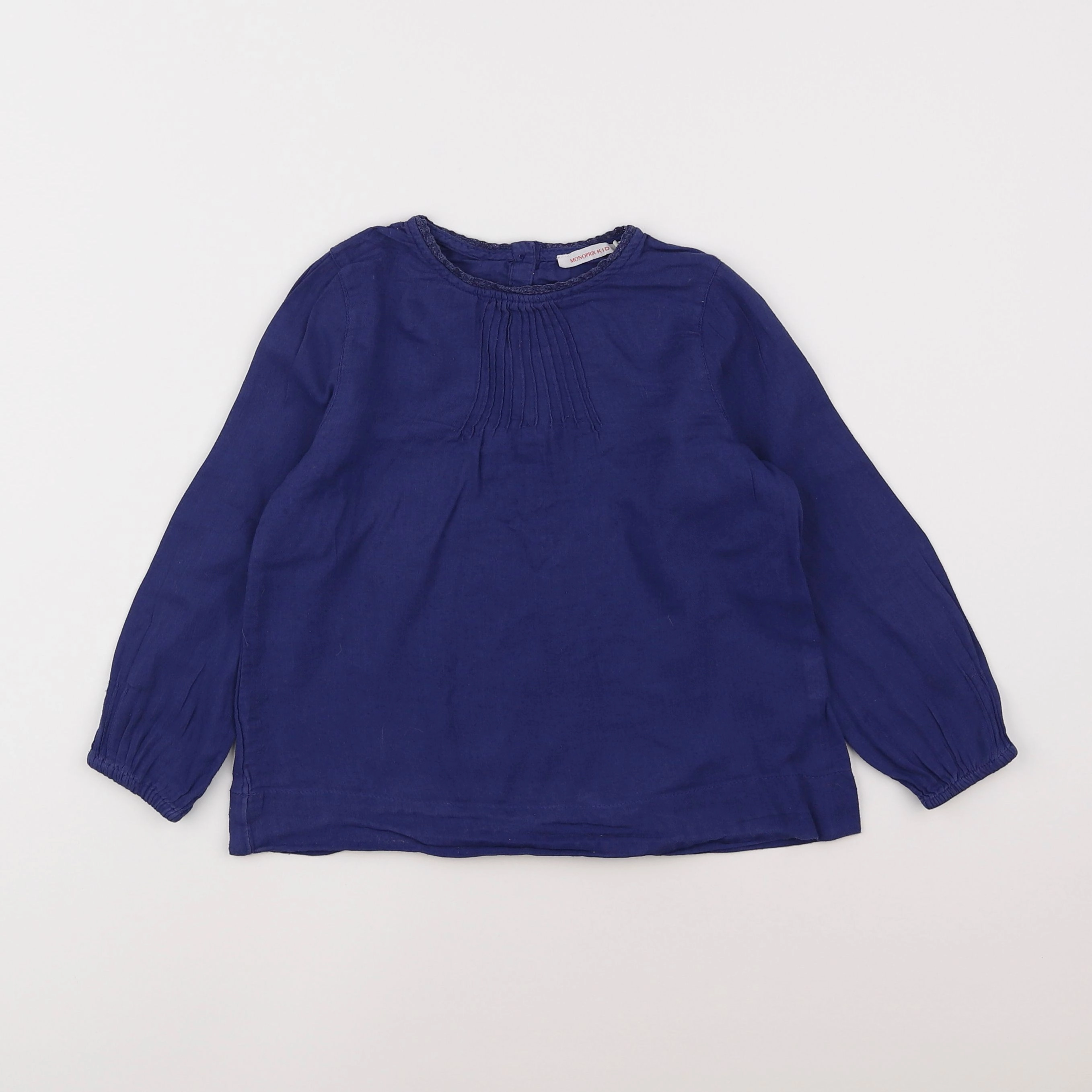 Monoprix - blouse bleu - 4 ans