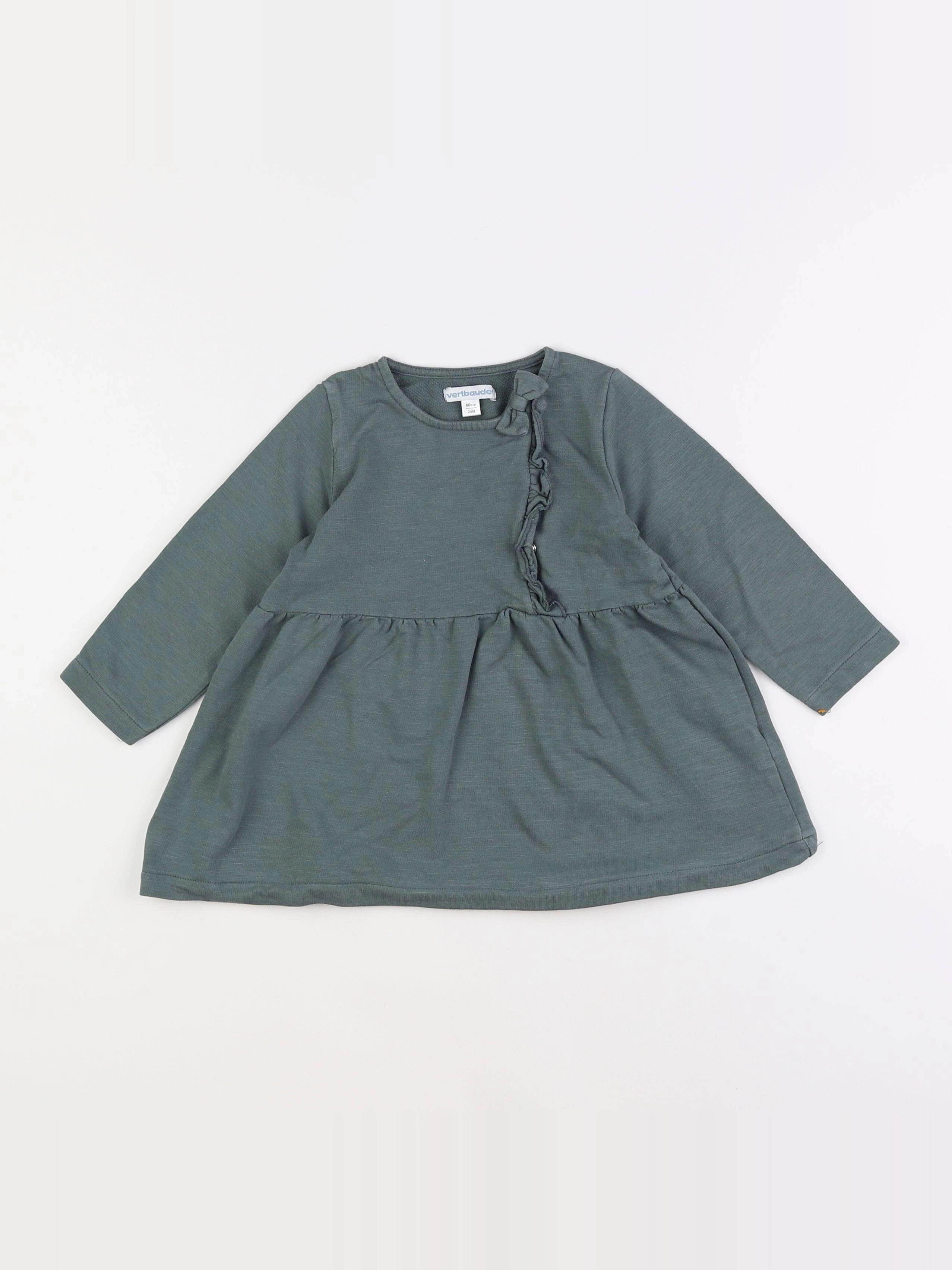 Vertbaudet - robe vert - 2 ans