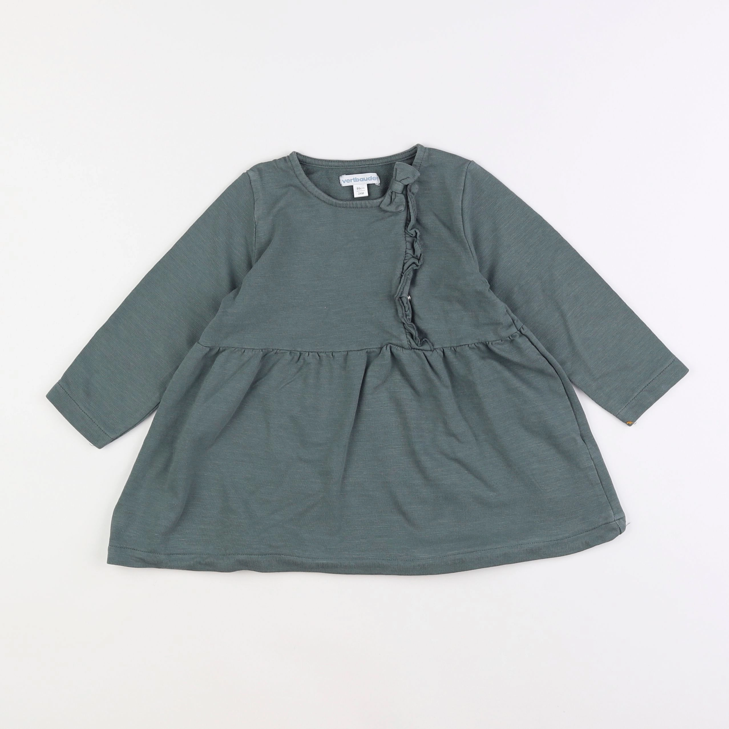 Vertbaudet - robe vert - 2 ans
