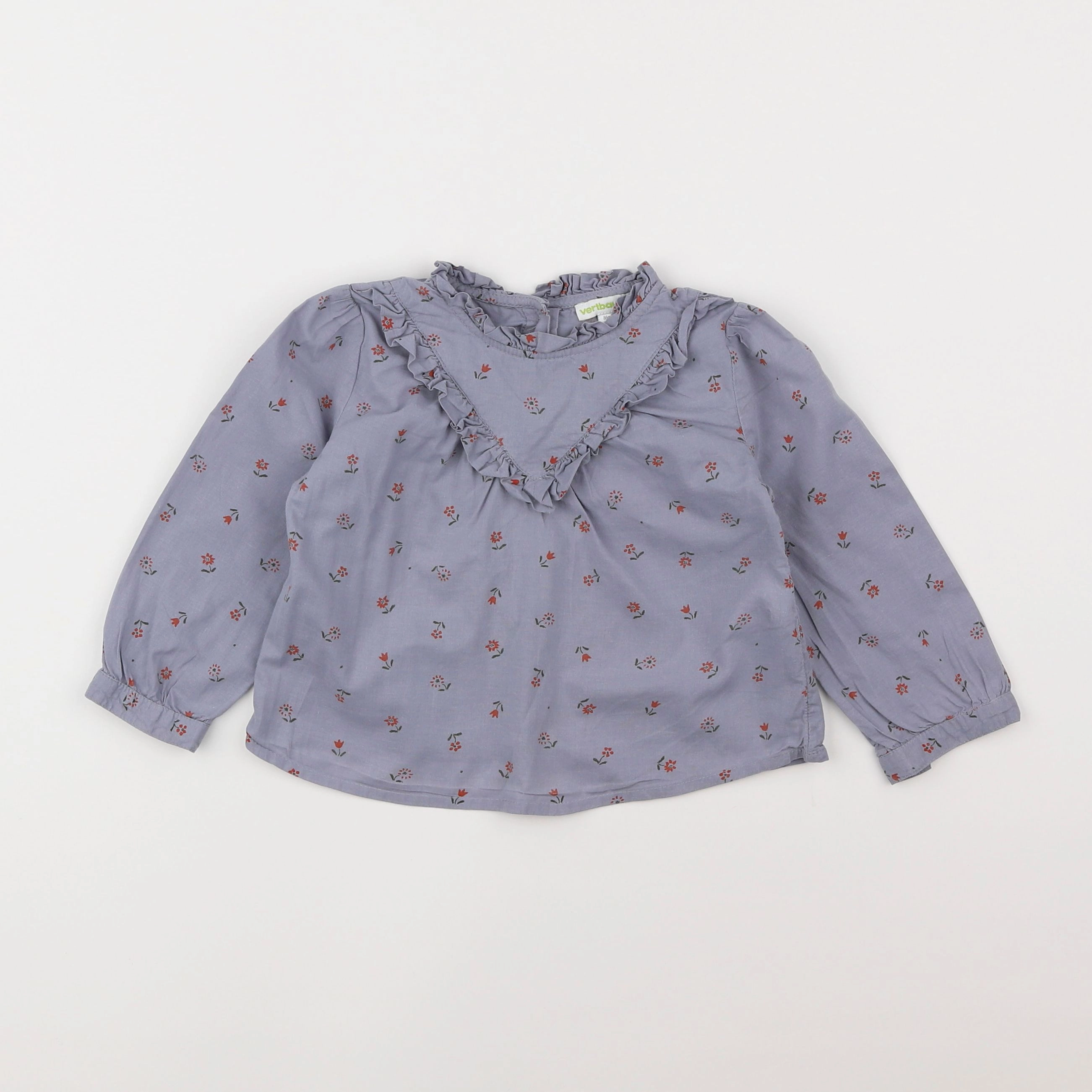 Vertbaudet - blouse bleu - 2 ans