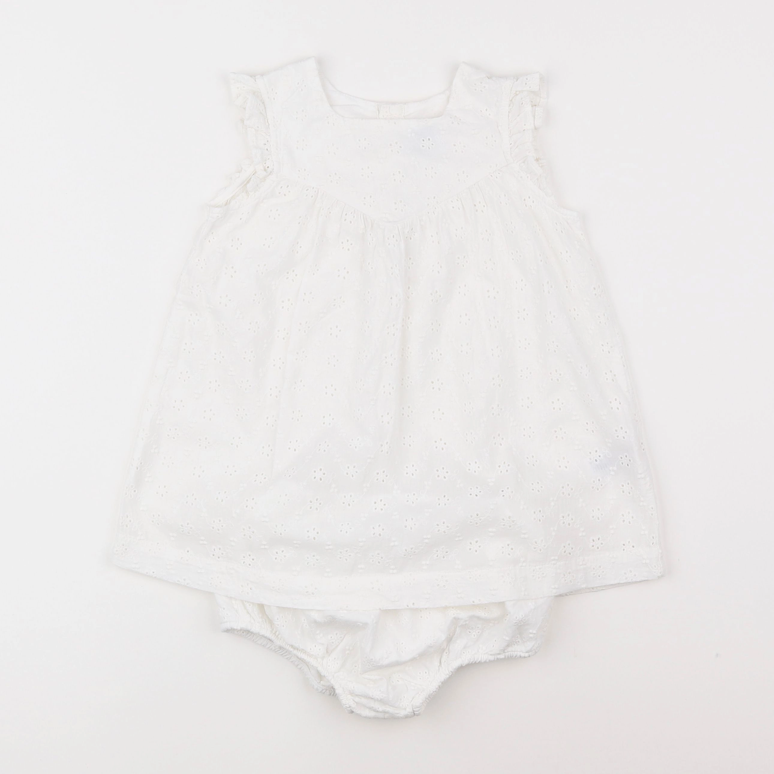 Petit Bateau - robe blanc - 2 ans