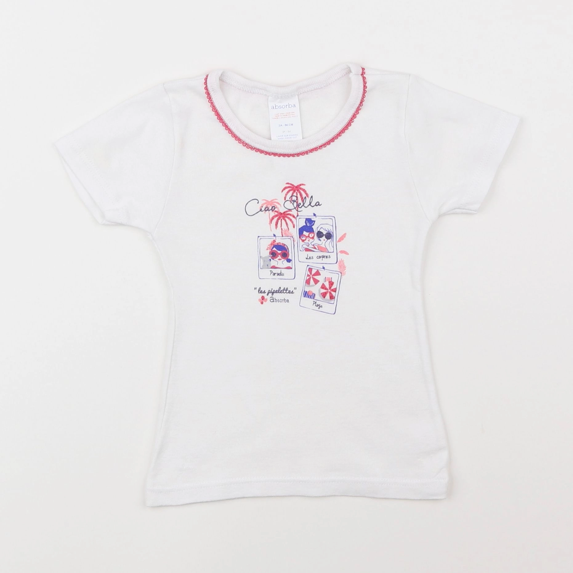 Absorba - maillot de corps blanc - 2 ans