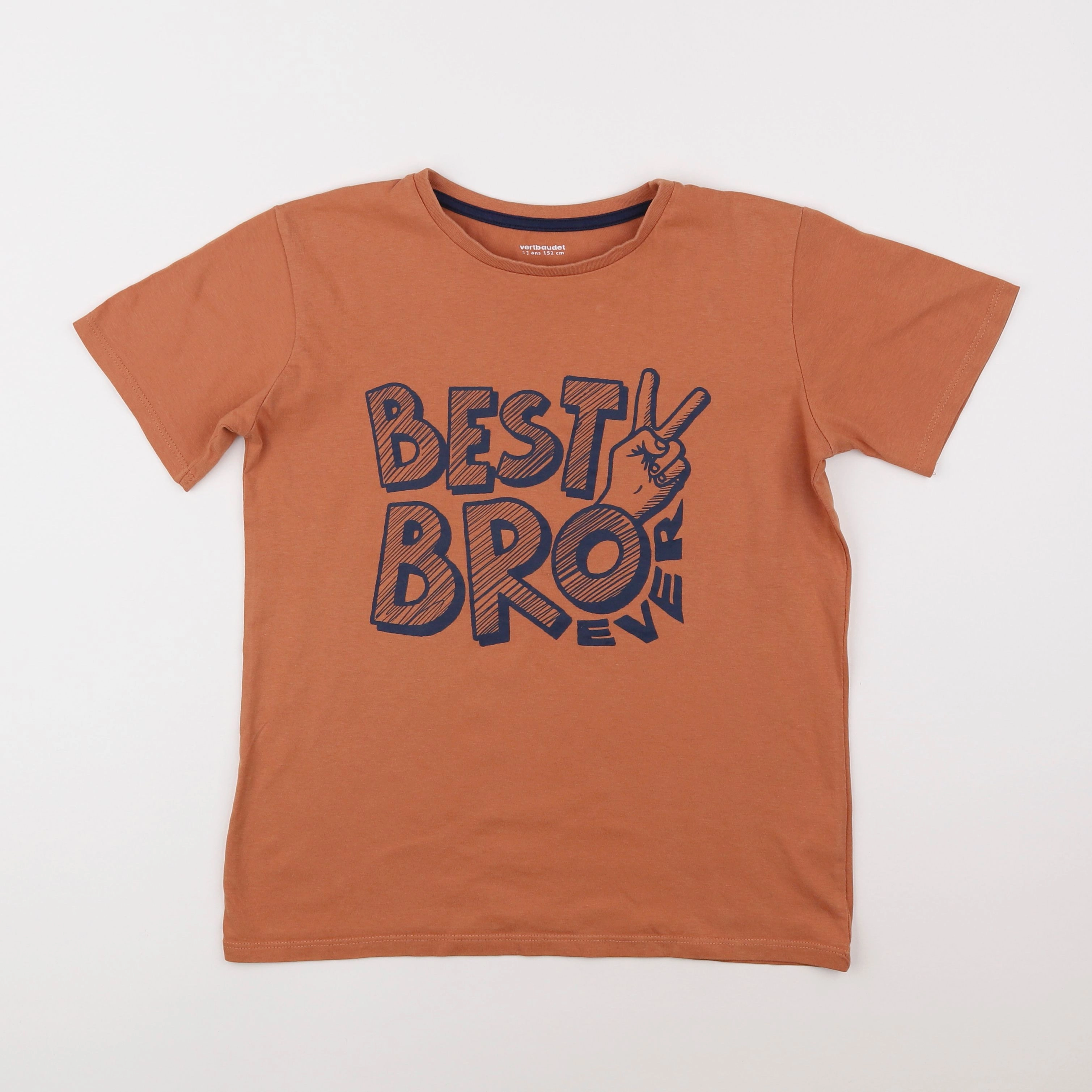 Vertbaudet - tee-shirt marron - 11/12 ans