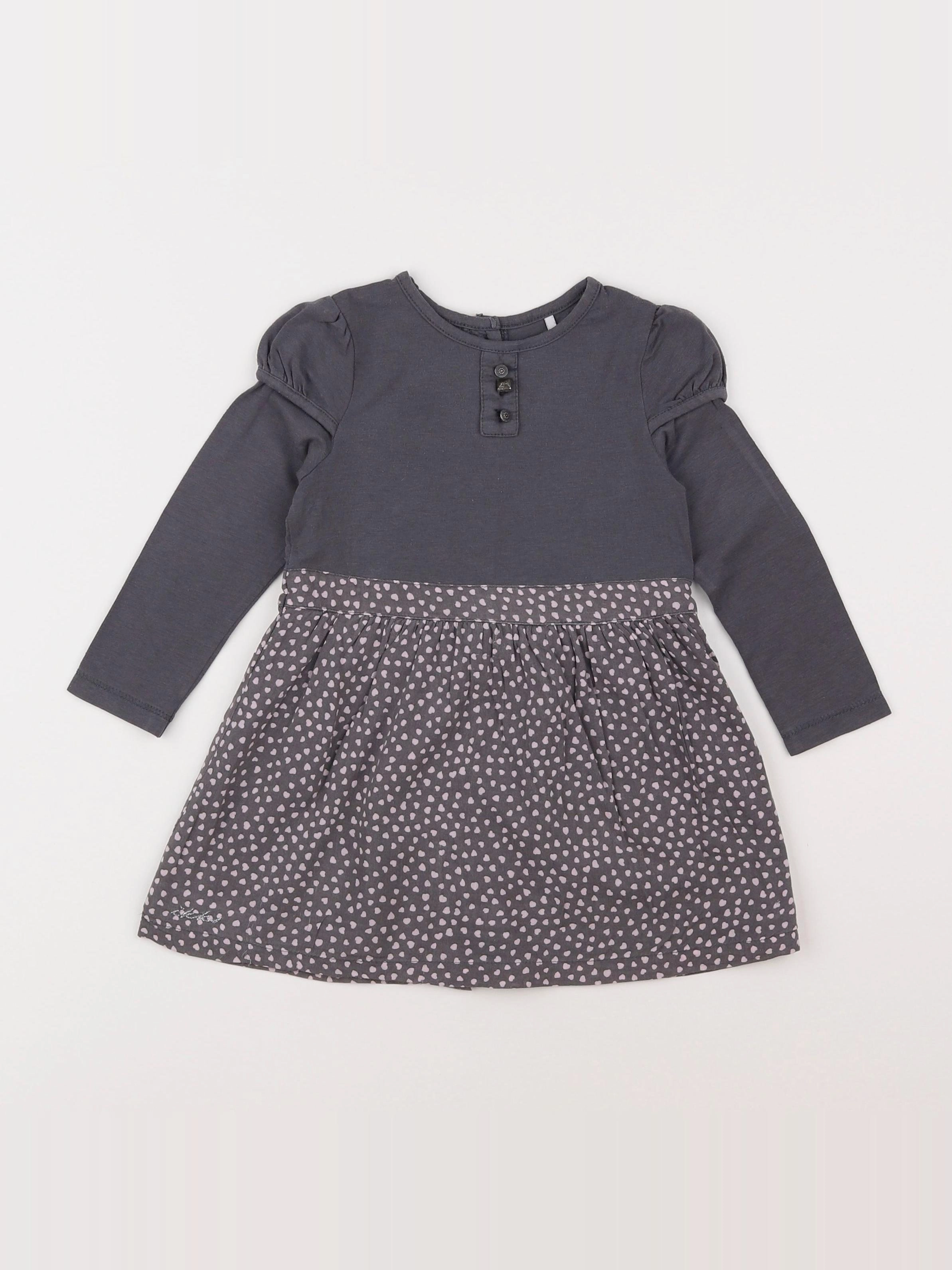 IKKS - robe gris - 2 ans