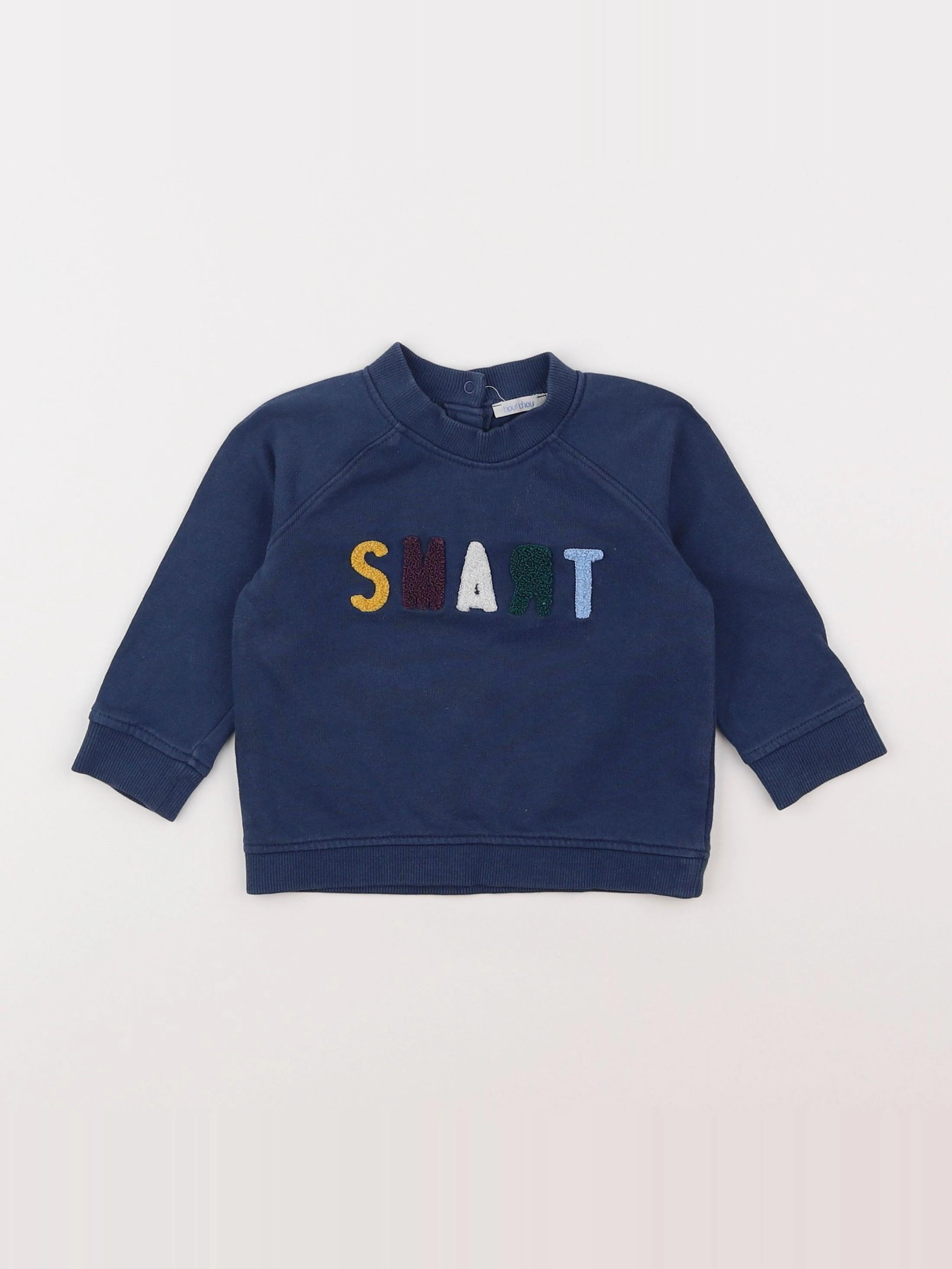 Boutchou - sweat bleu - 12 mois