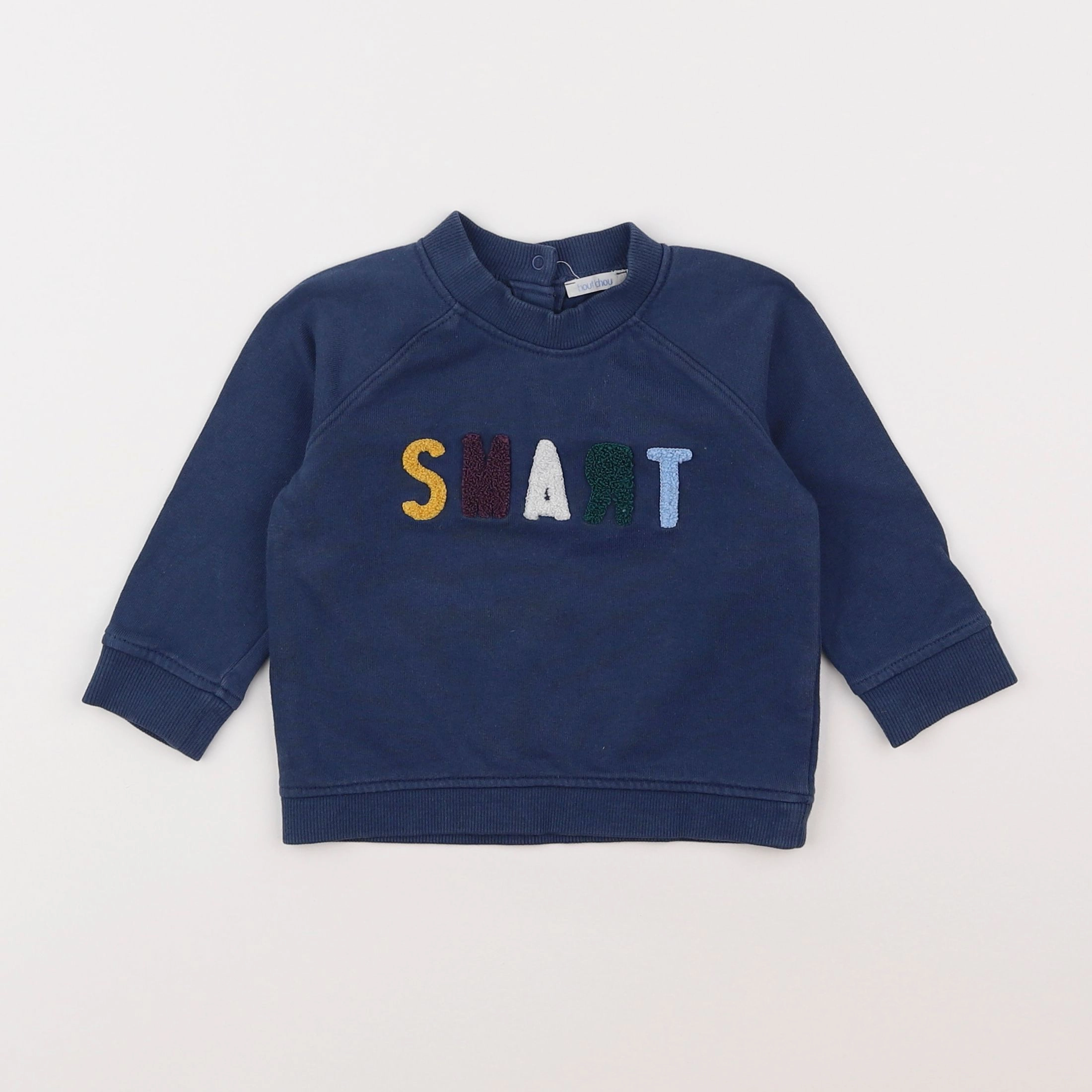 Boutchou - sweat bleu - 12 mois