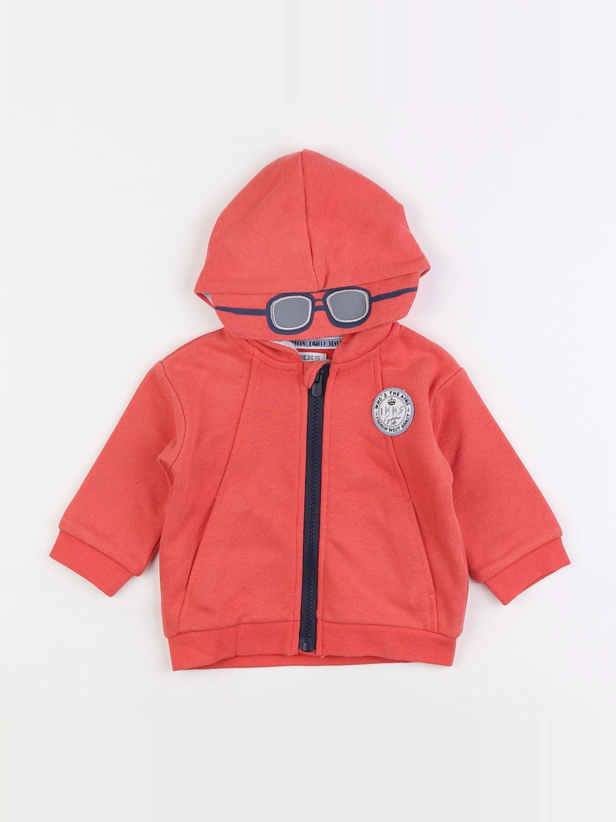 IKKS - sweat orange - 6 mois