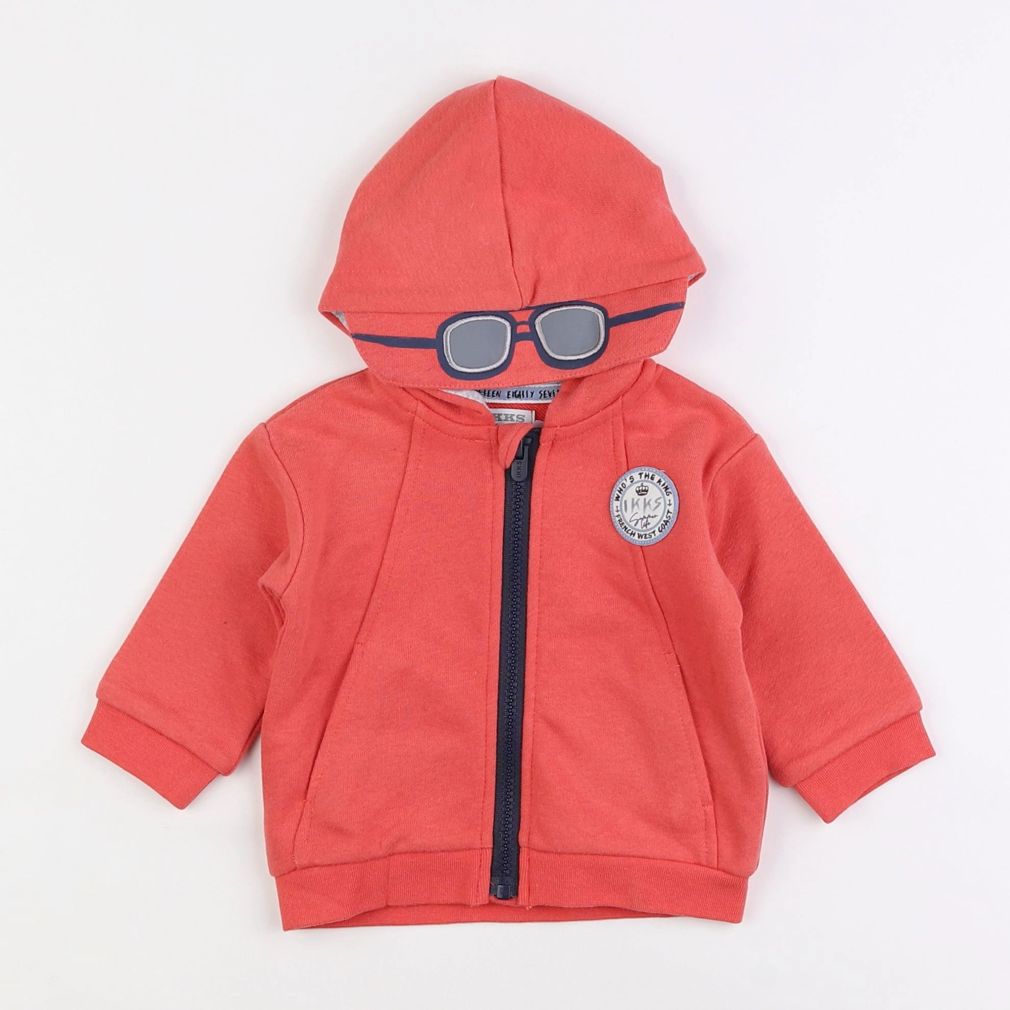 IKKS - sweat orange - 6 mois