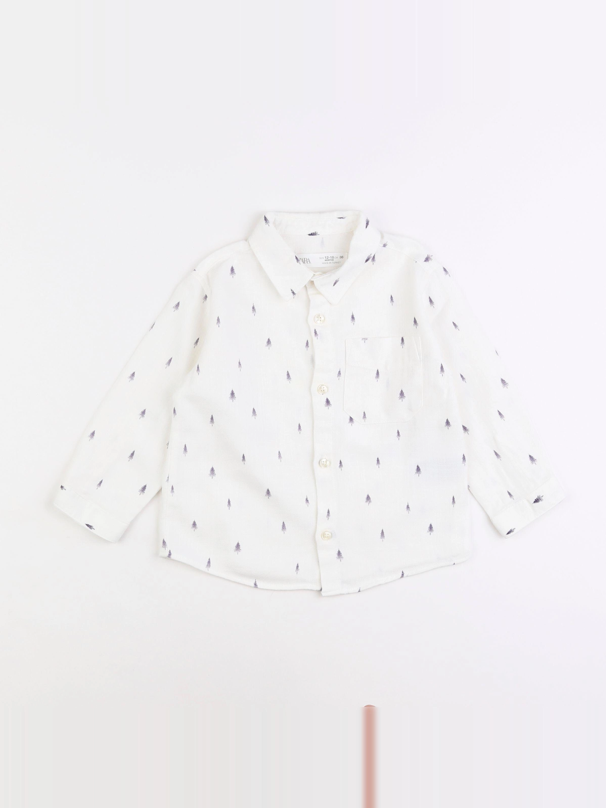 Zara - chemise beige - 12/18 mois