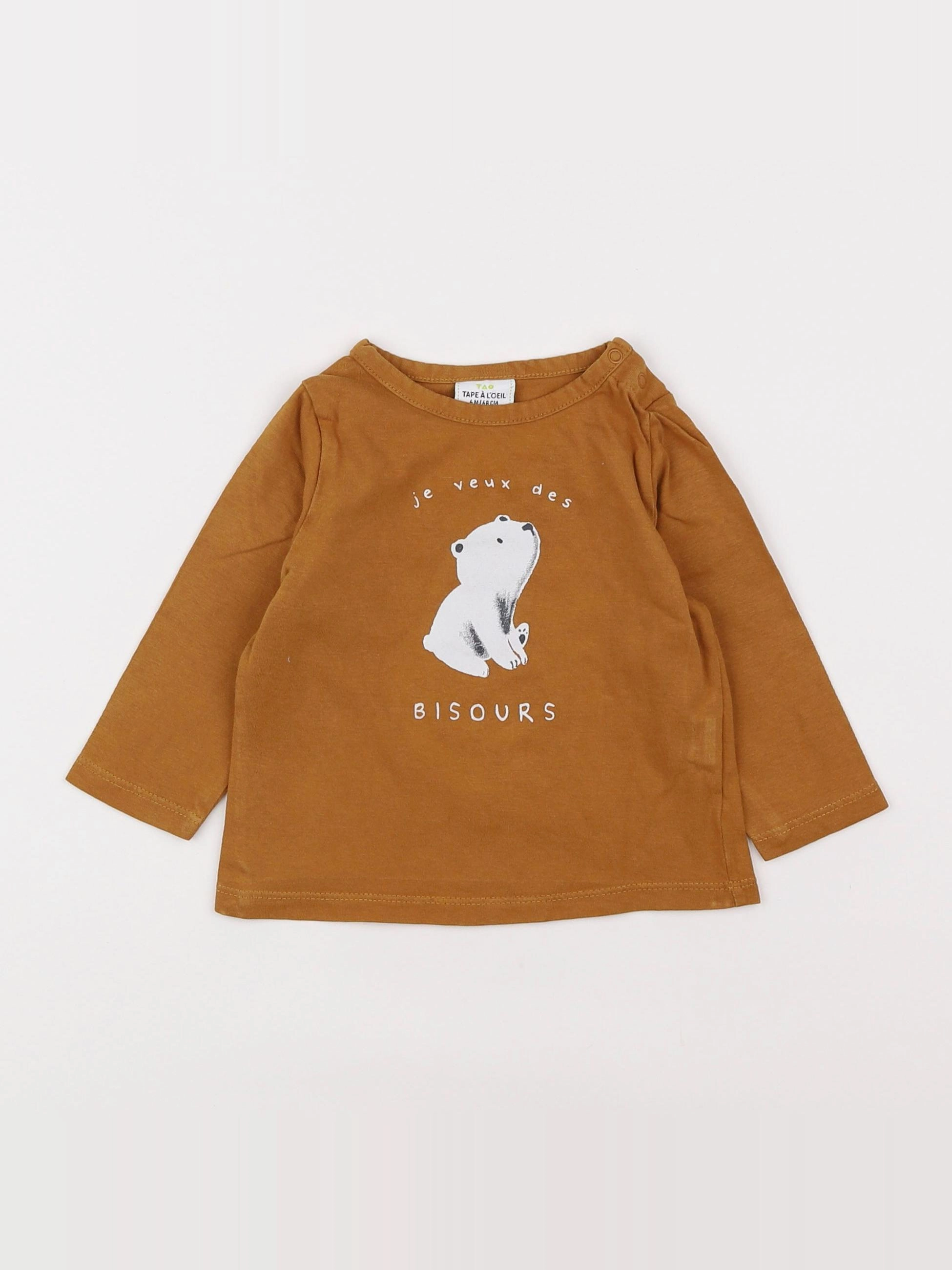 Tape à l'oeil - tee-shirt marron - 6 mois