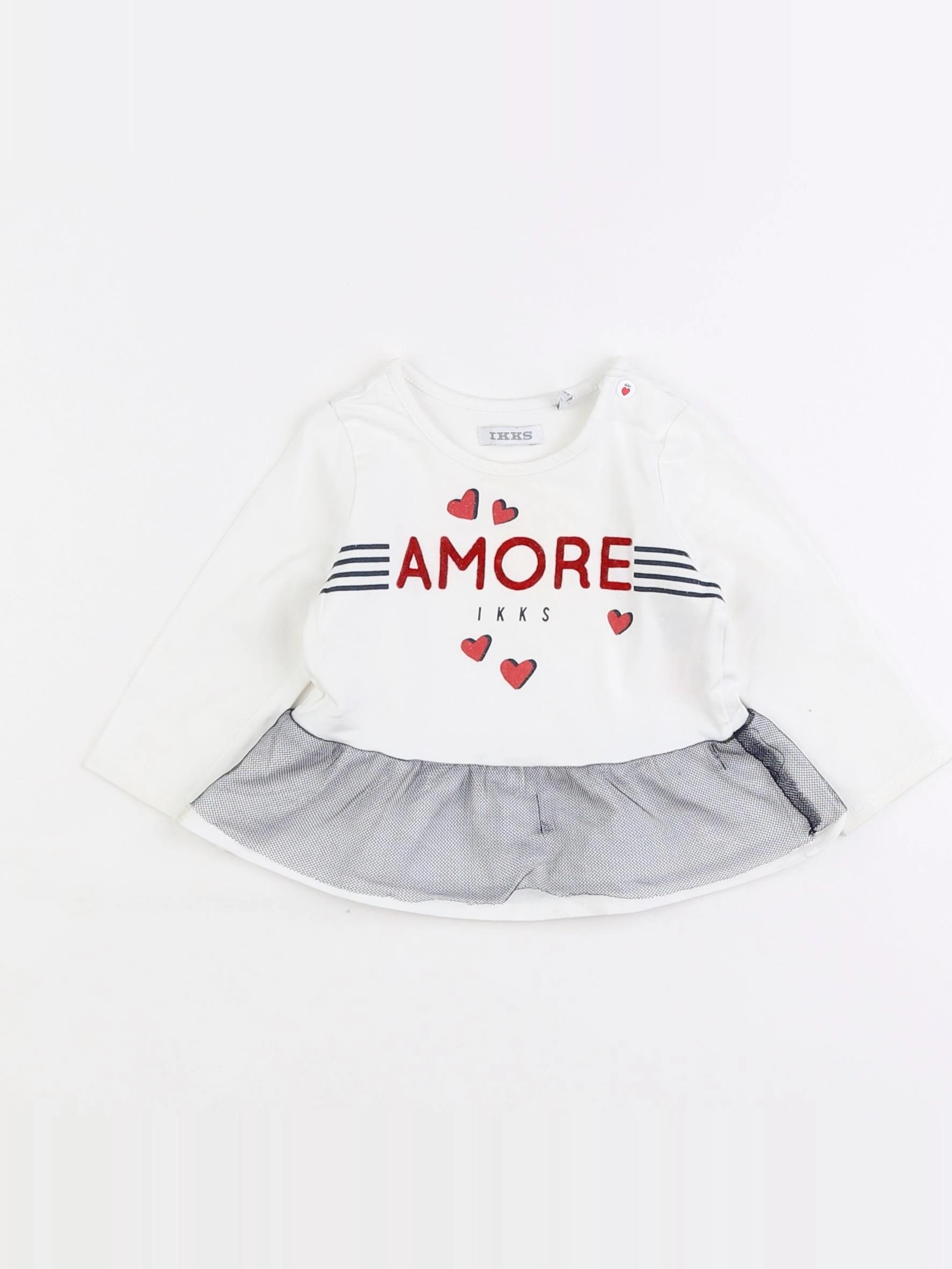 IKKS - tee-shirt blanc - 6 mois
